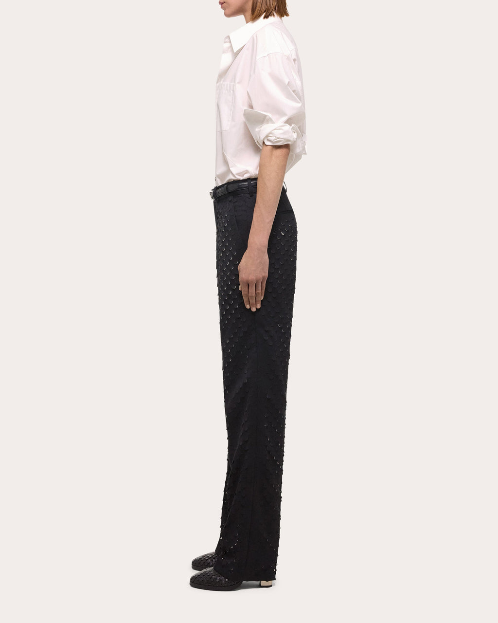 Laser-Cut Hole Punched Pants