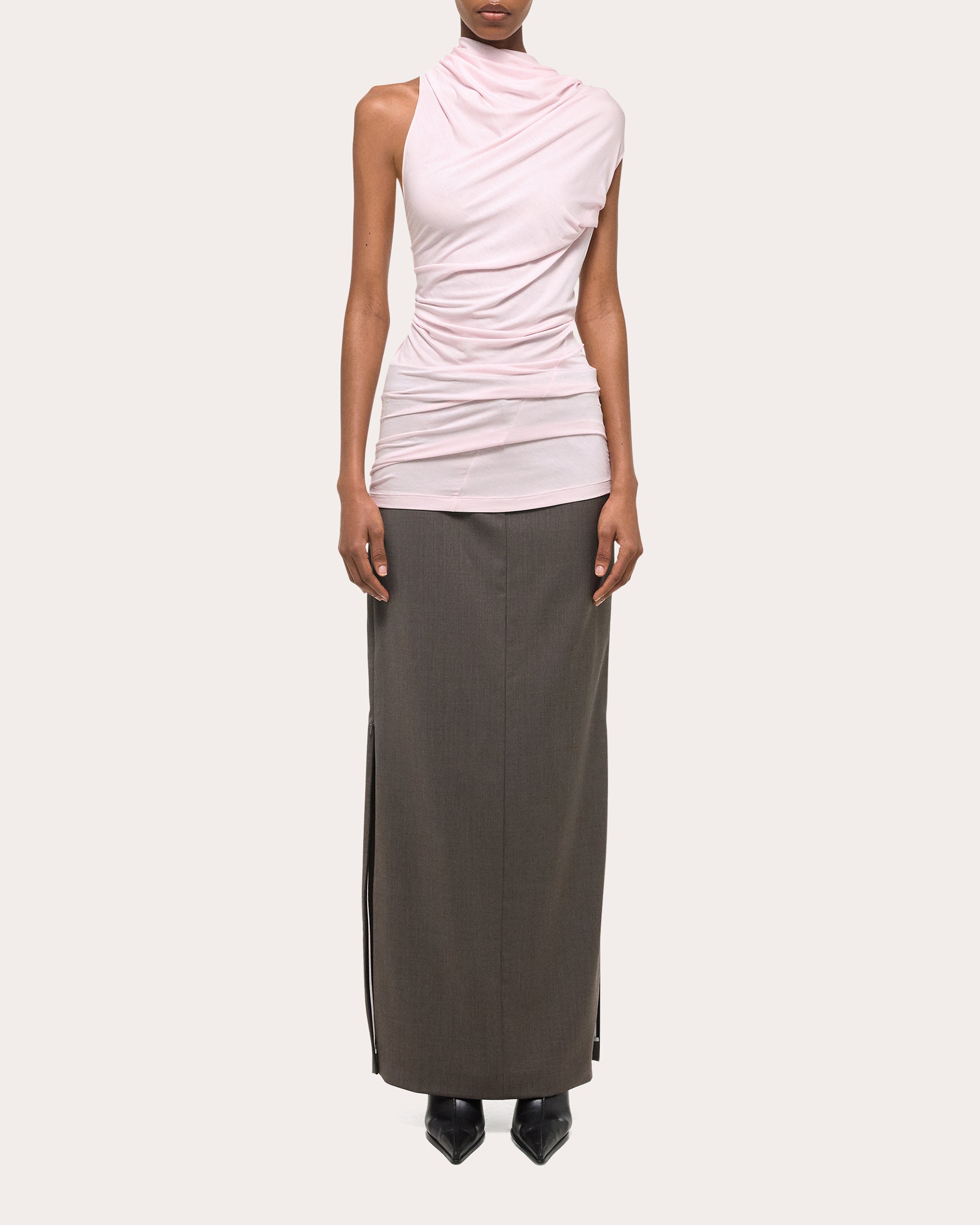 Asymmetric Stretch-Jersey Top