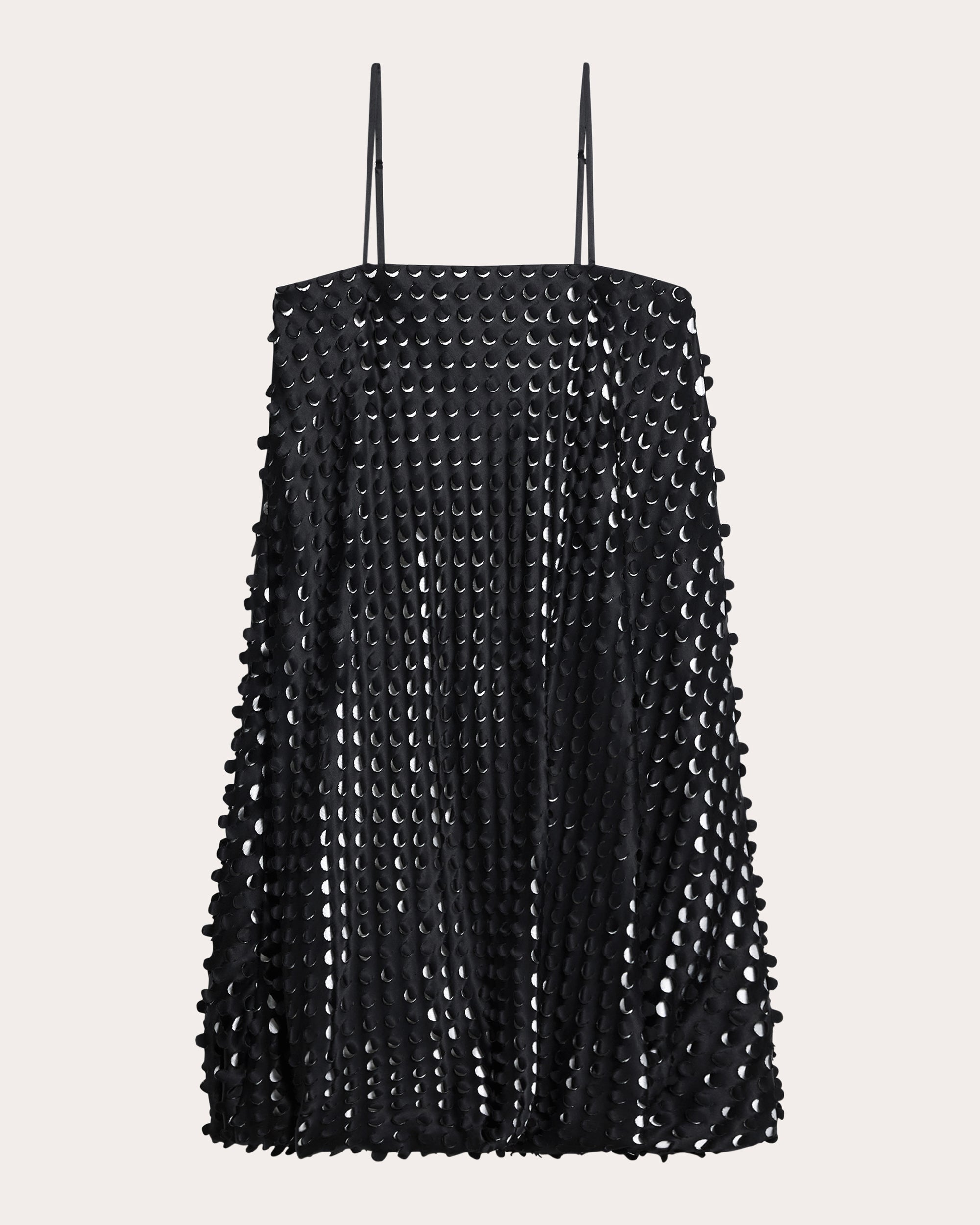 Laser-Cut Satin Bubble Dress