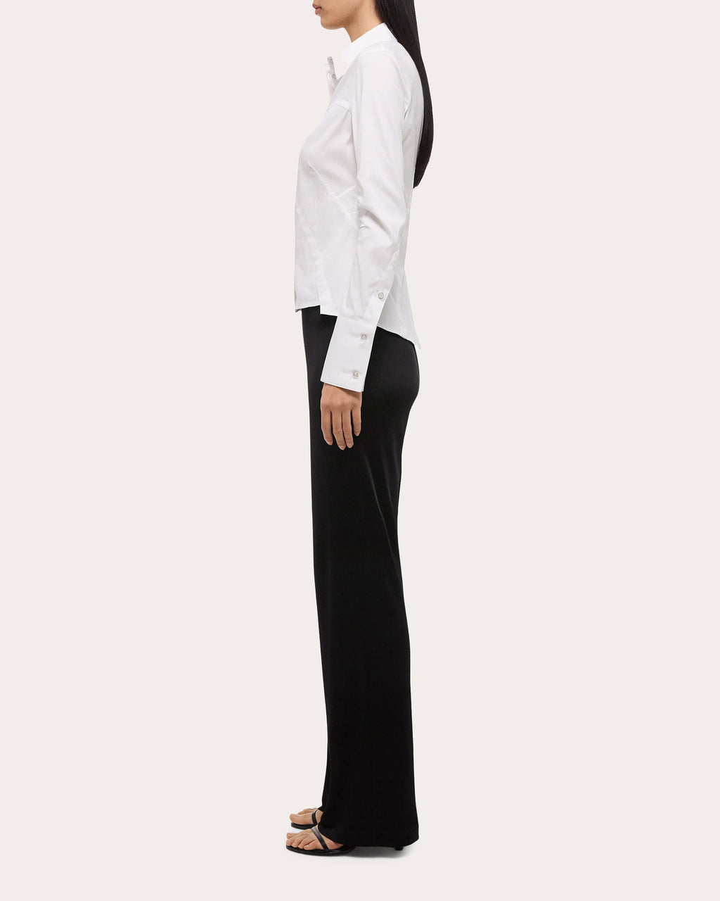 Asymmetric Stretch-Poplin Shirt