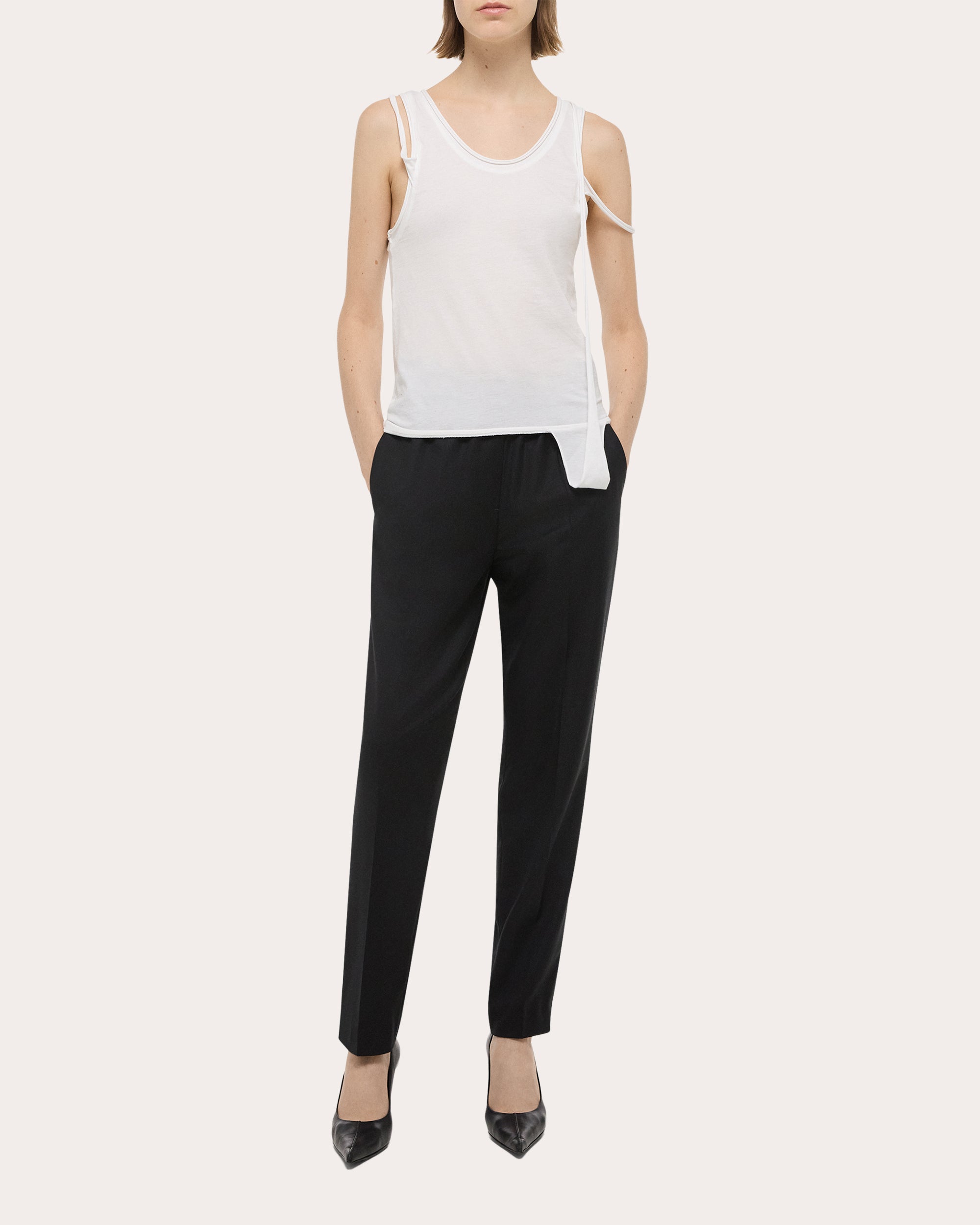 Tapered Wool-Twill Pants
