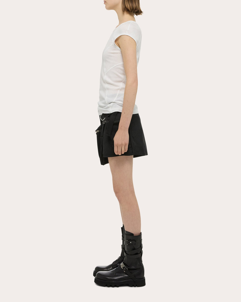 Paneled Ribbed Modal and Cotton-Blend Top