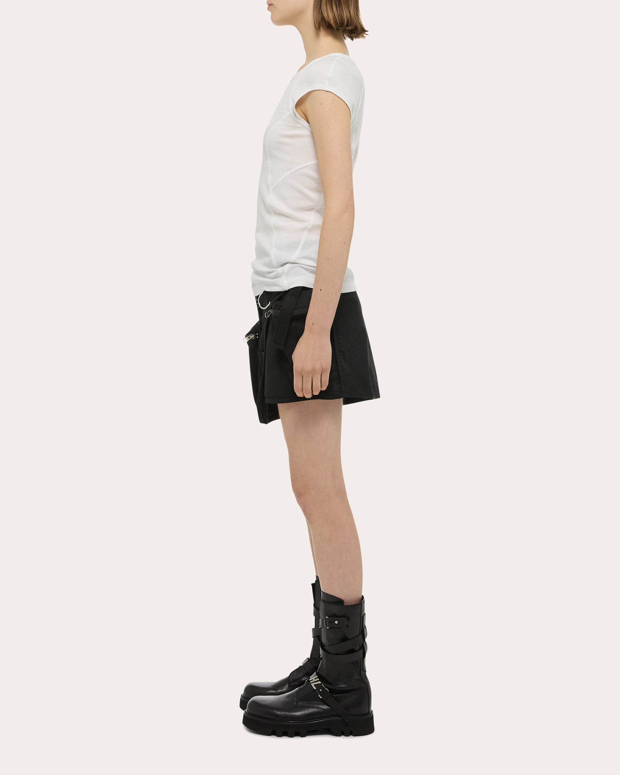 Paneled Ribbed Modal and Cotton-Blend Top