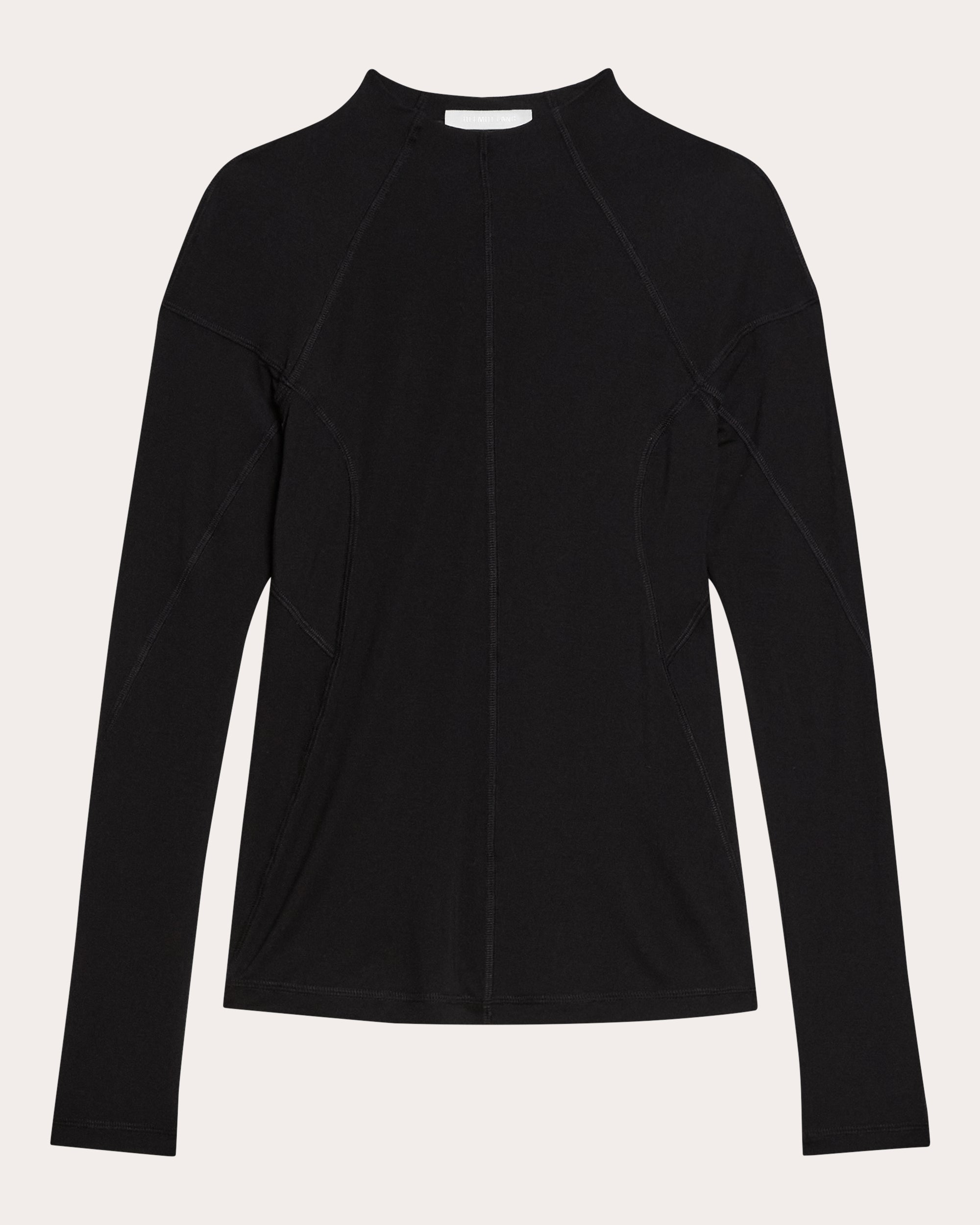 Paneled Ribbed Modal and Cotton-Blend Top
