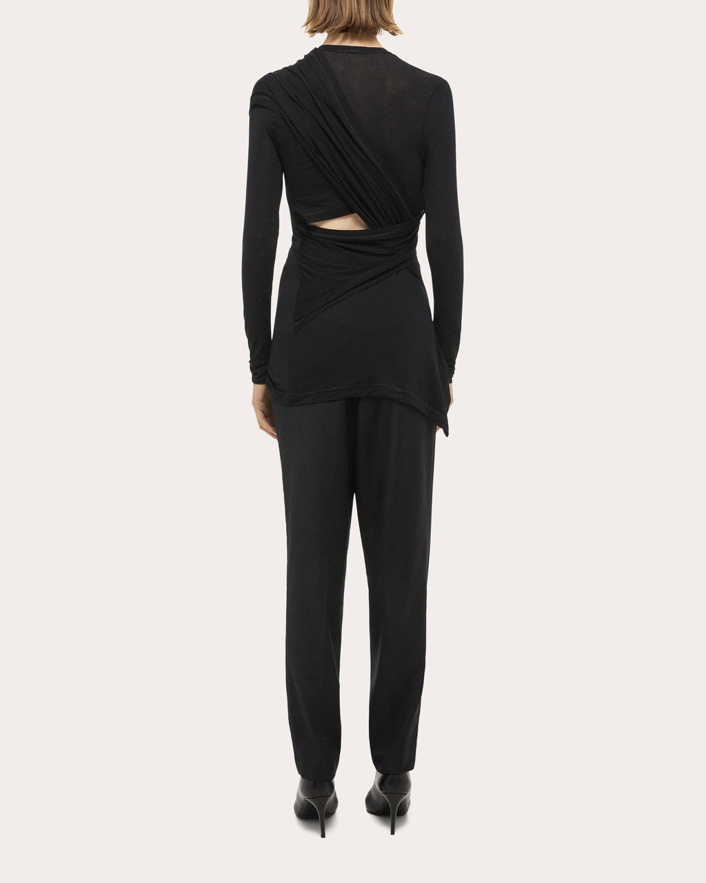 Jersey Protection Long-Sleeve Wrap Top