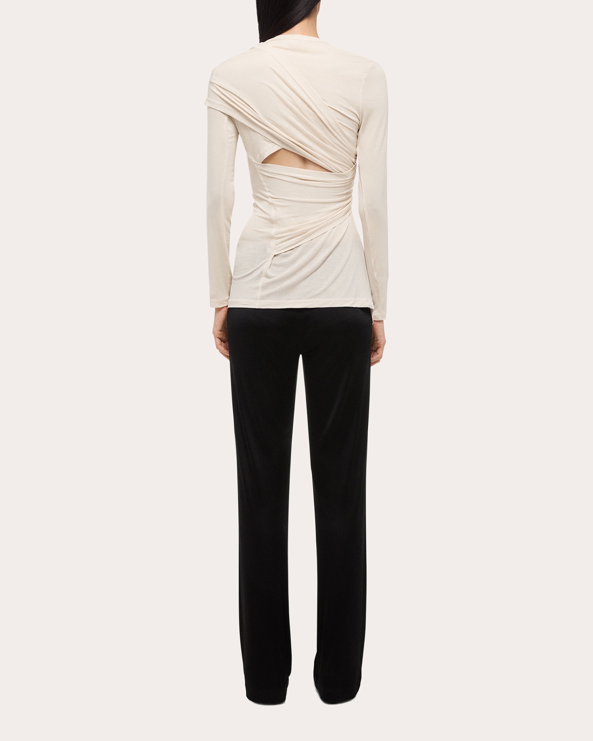 Protection Asymmetric Draped Jersey Top