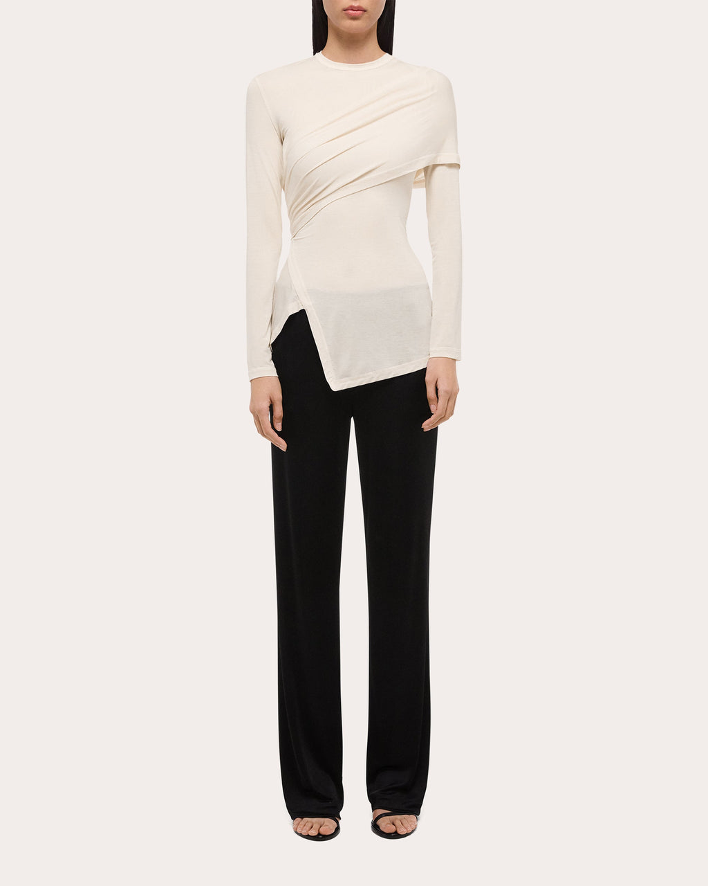Protection Asymmetric Draped Jersey Top