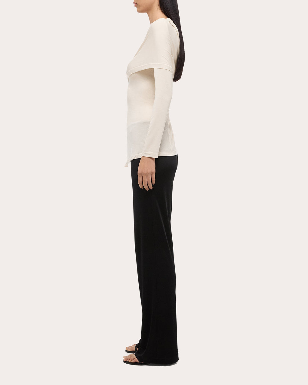 Protection Asymmetric Draped Jersey Top