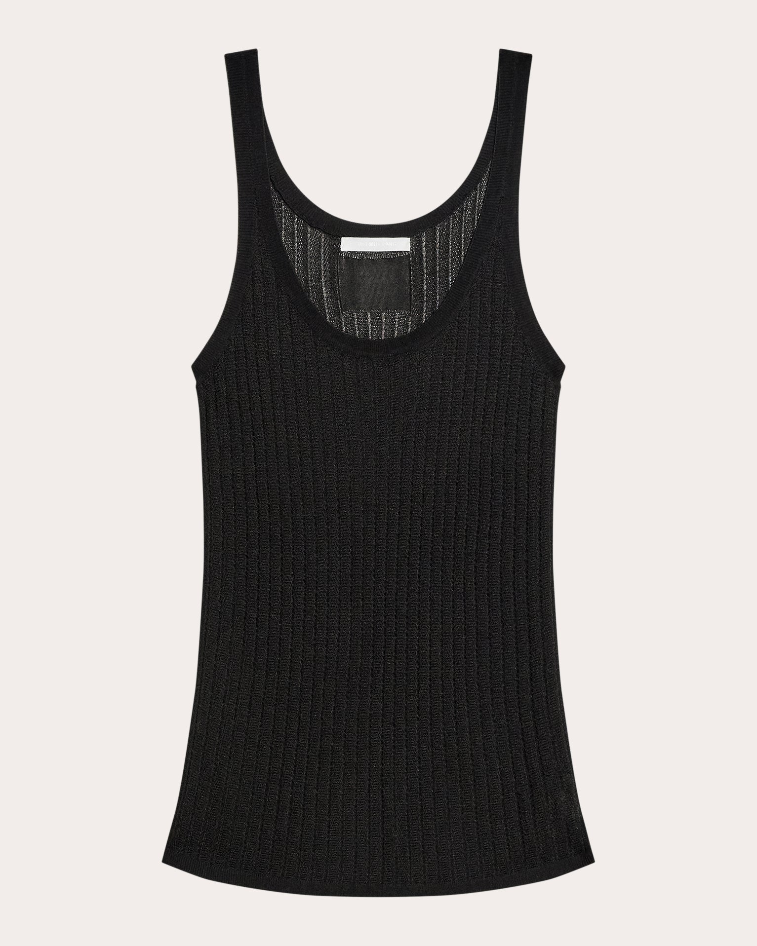 Ribbed Pointelle-Knit Tank