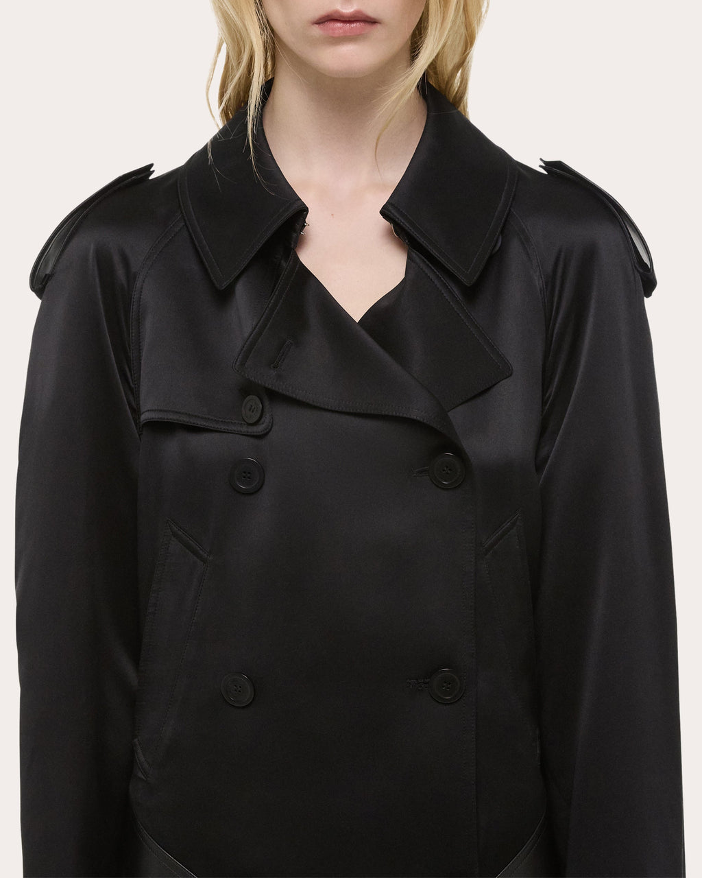 Silk Chiffon Handkerchief Trench Coat