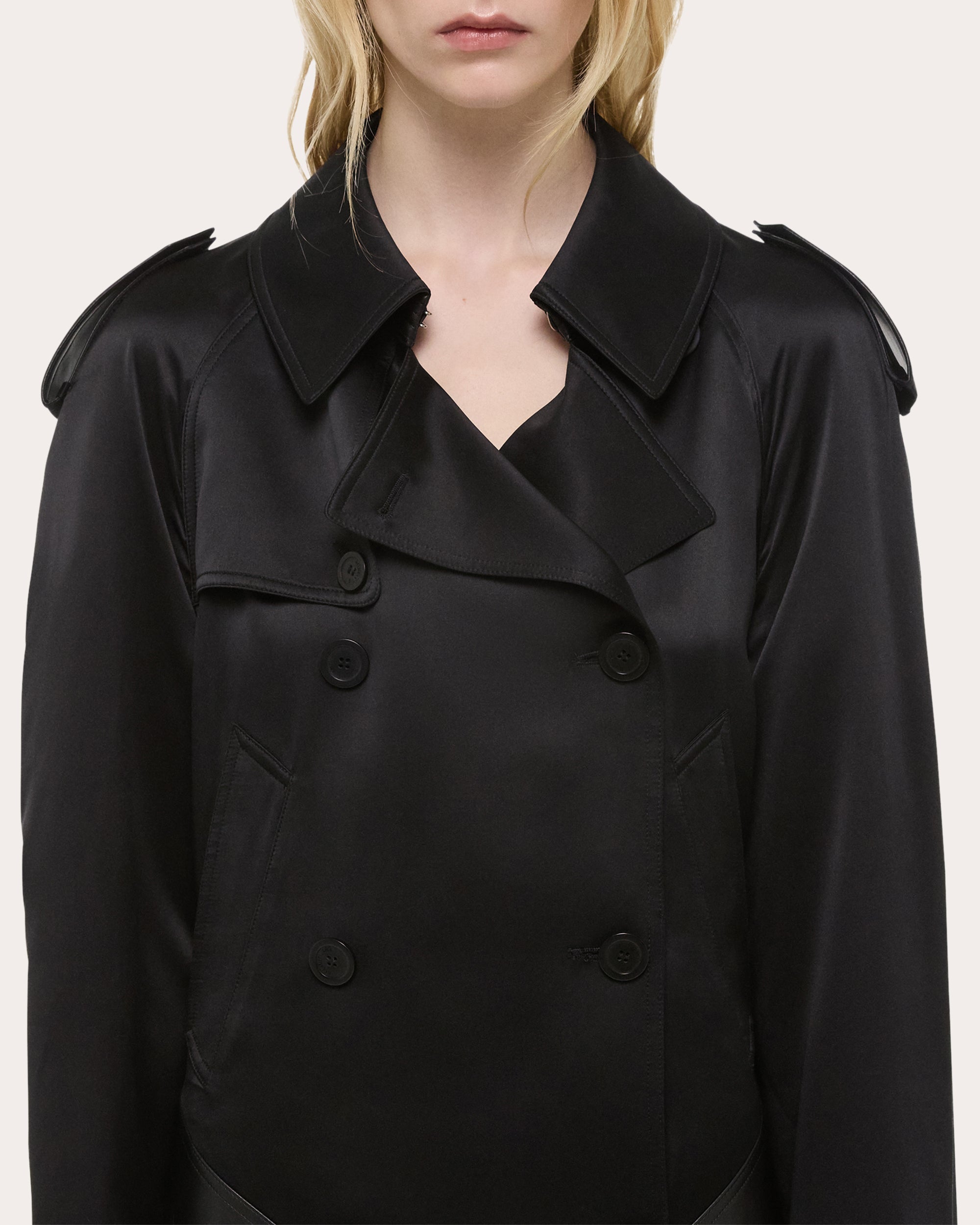 Silk Chiffon Handkerchief Trench Coat