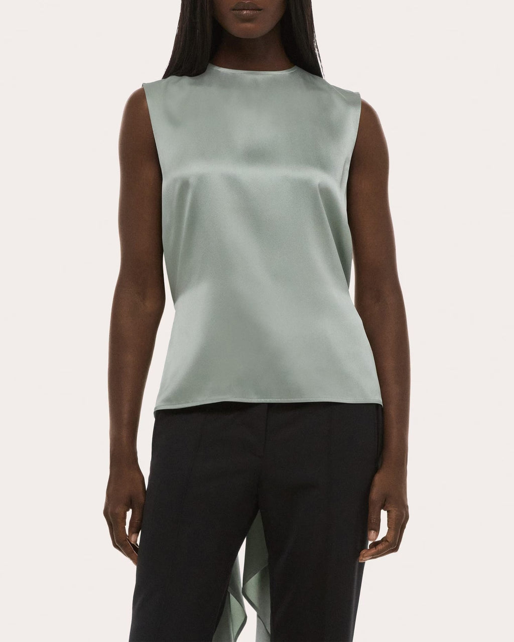 Silk Reversible Draped Scarf Top