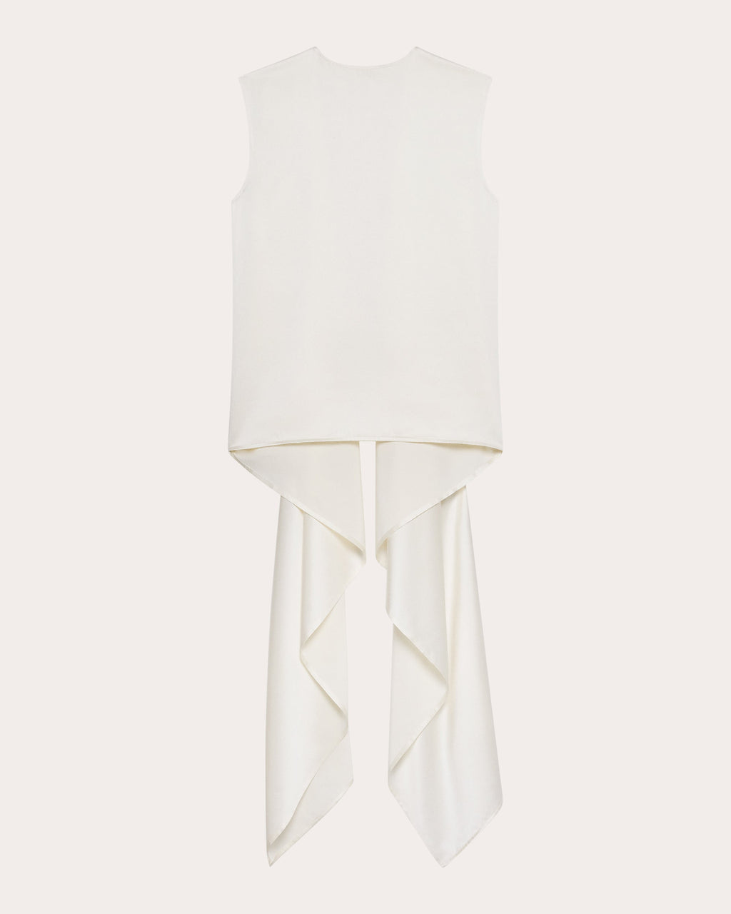 Silk Satin Reversible Scarf Drape Top