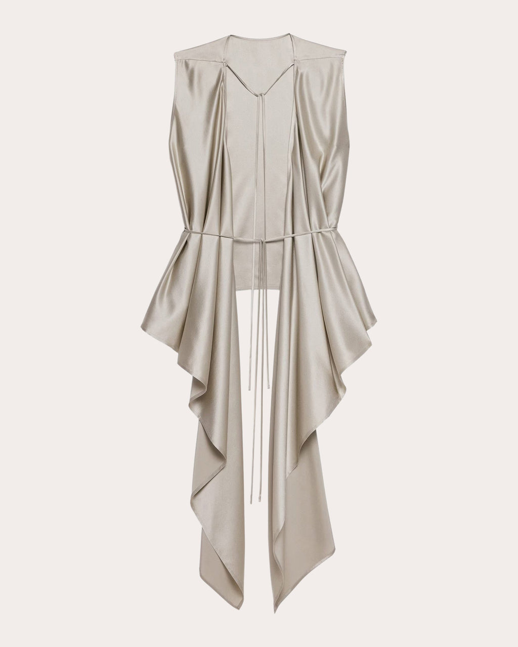 Silk Reversible Draped Scarf Top