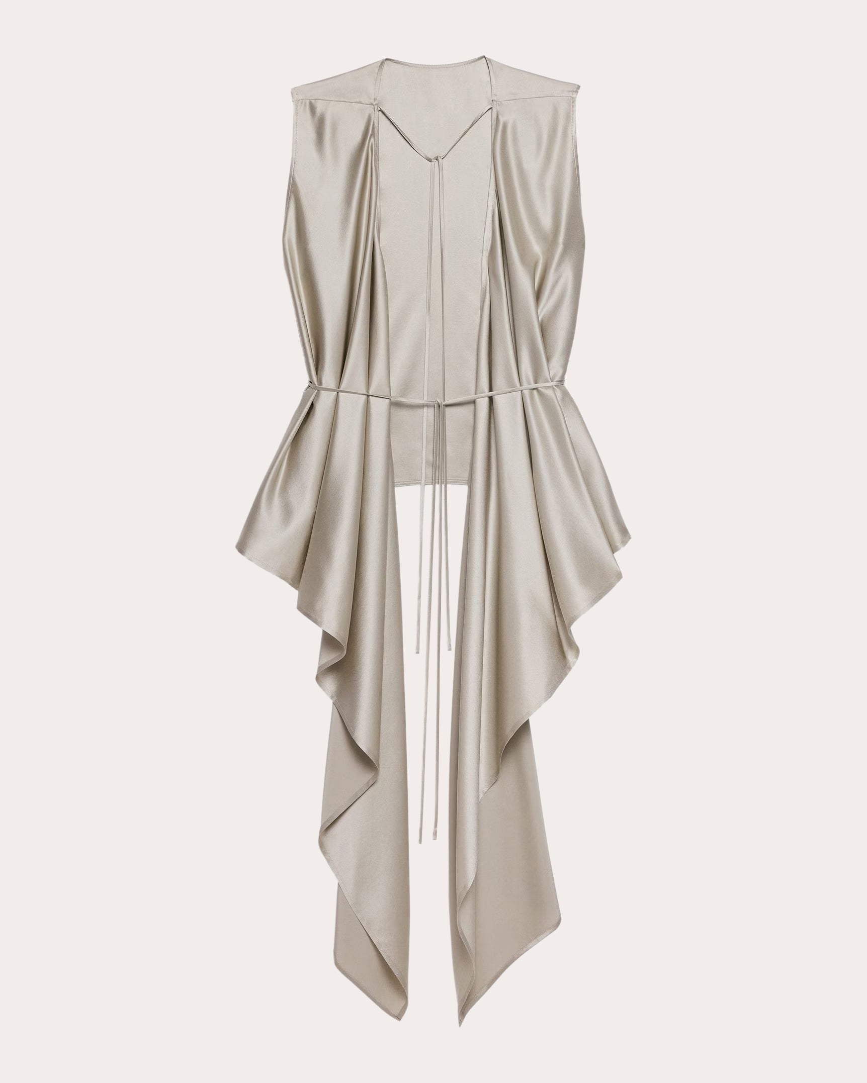 Silk Reversible Draped Scarf Top