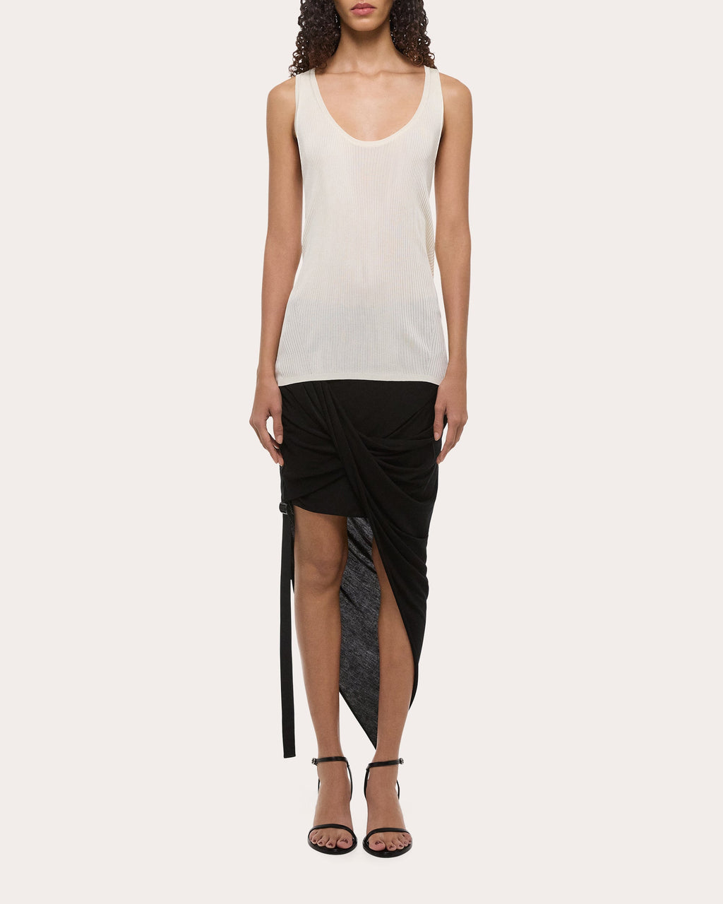 Rib Knit Twisted Racerback Tank Top