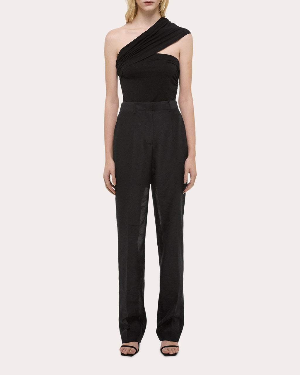 Sheer Organza Straight-Leg Car Trousers