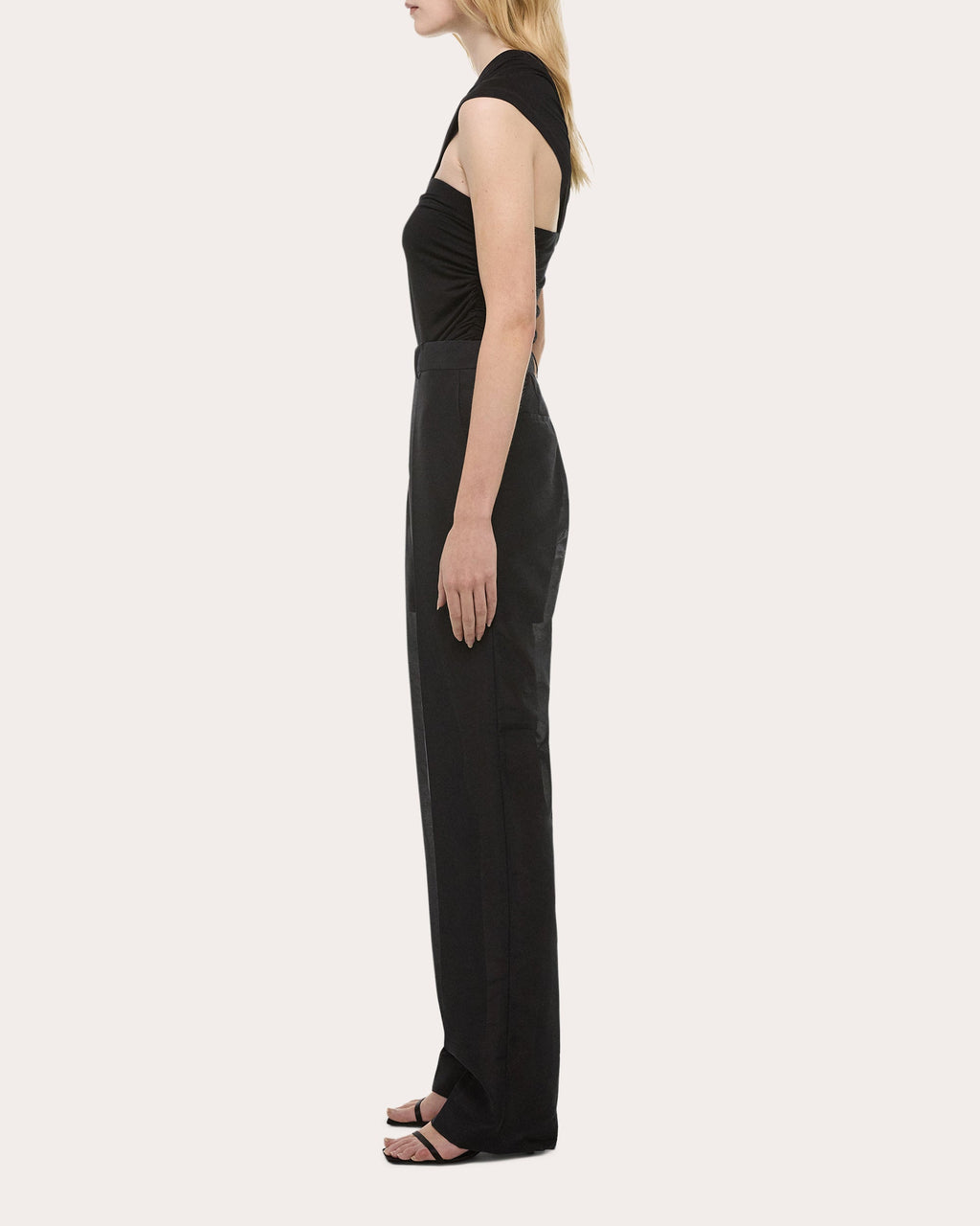 Sheer Organza Straight-Leg Car Trousers
