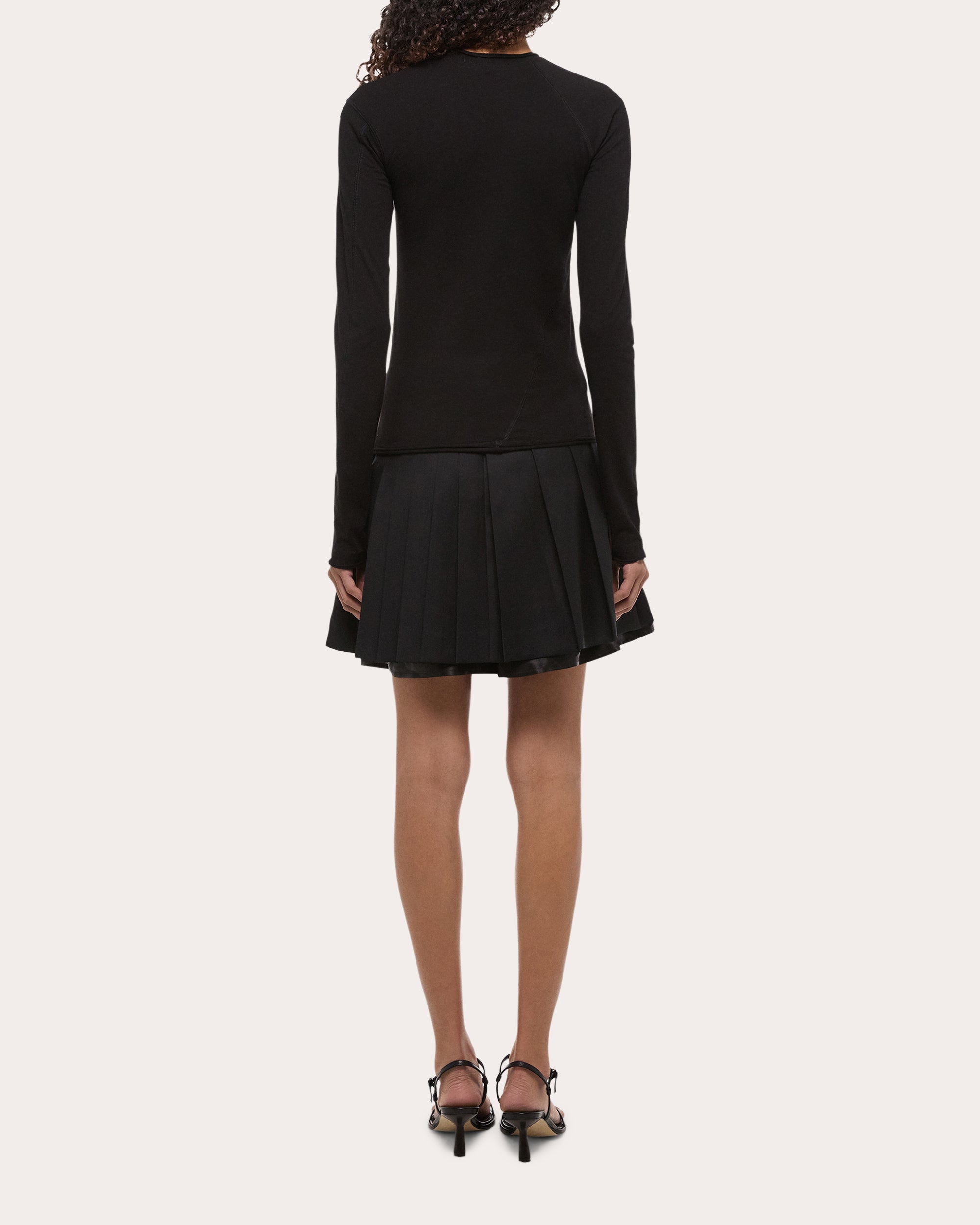 Jersey Twisted Crop Long-Sleeve Tee