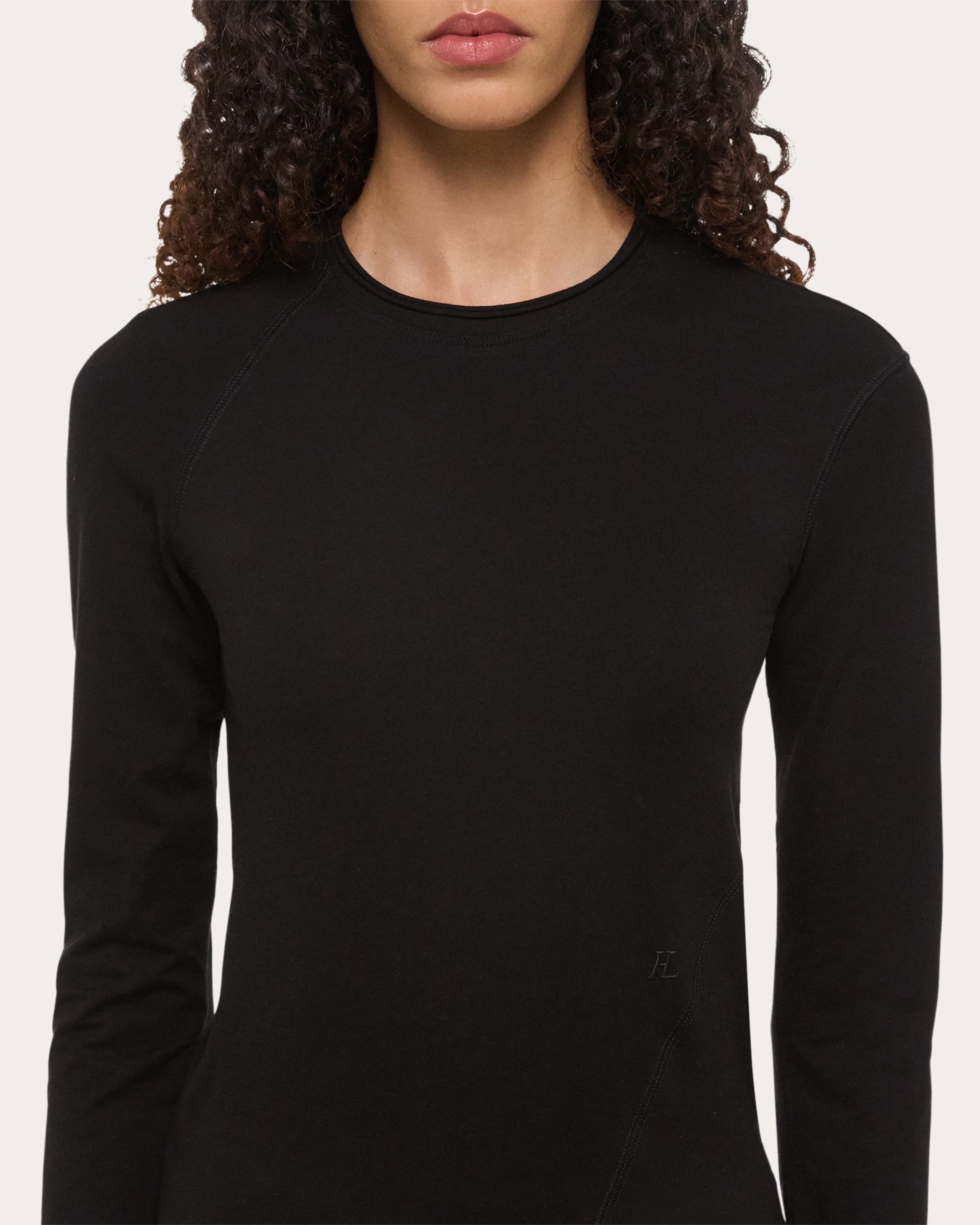 Jersey Twisted Crop Long-Sleeve Tee