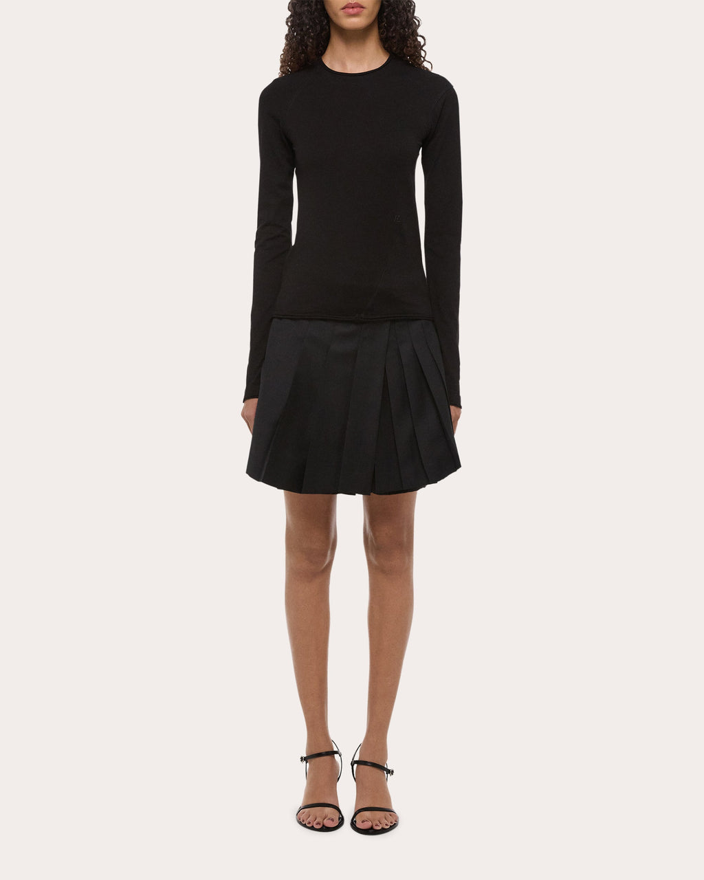 Jersey Twisted Crop Long-Sleeve Tee