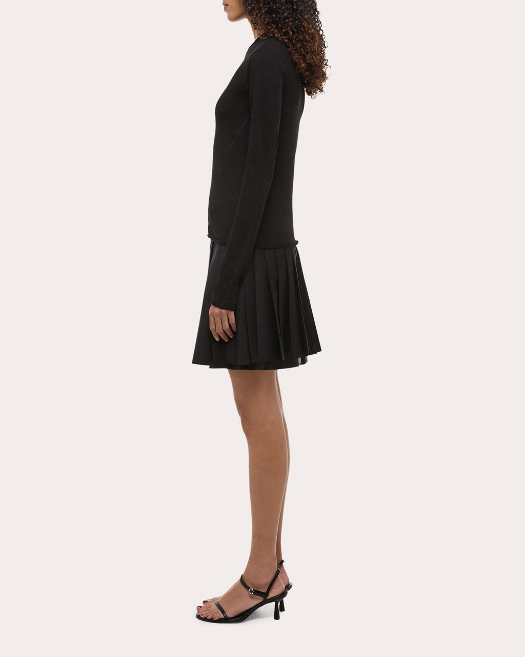 Jersey Twisted Crop Long-Sleeve Tee