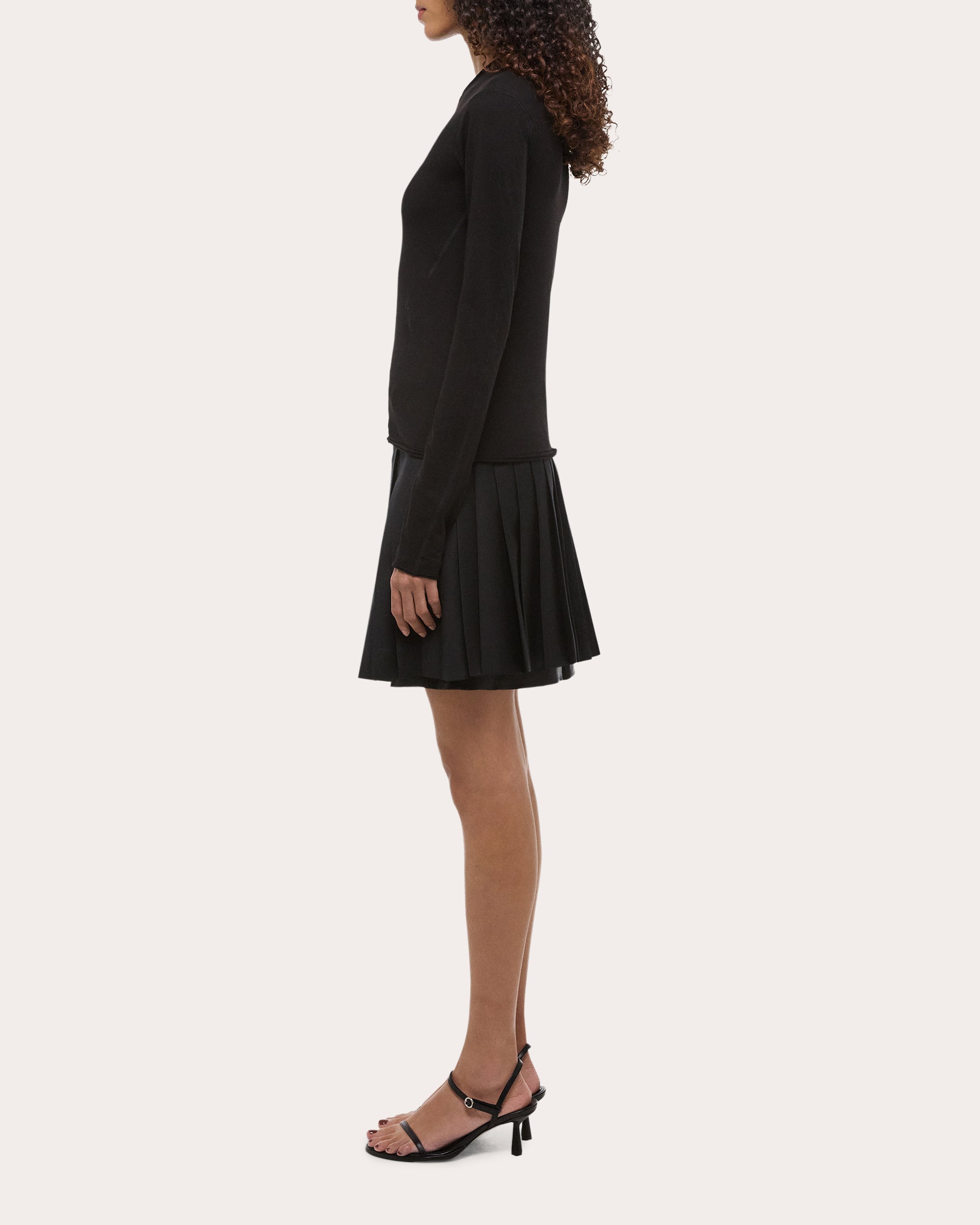 Jersey Twisted Crop Long-Sleeve Tee