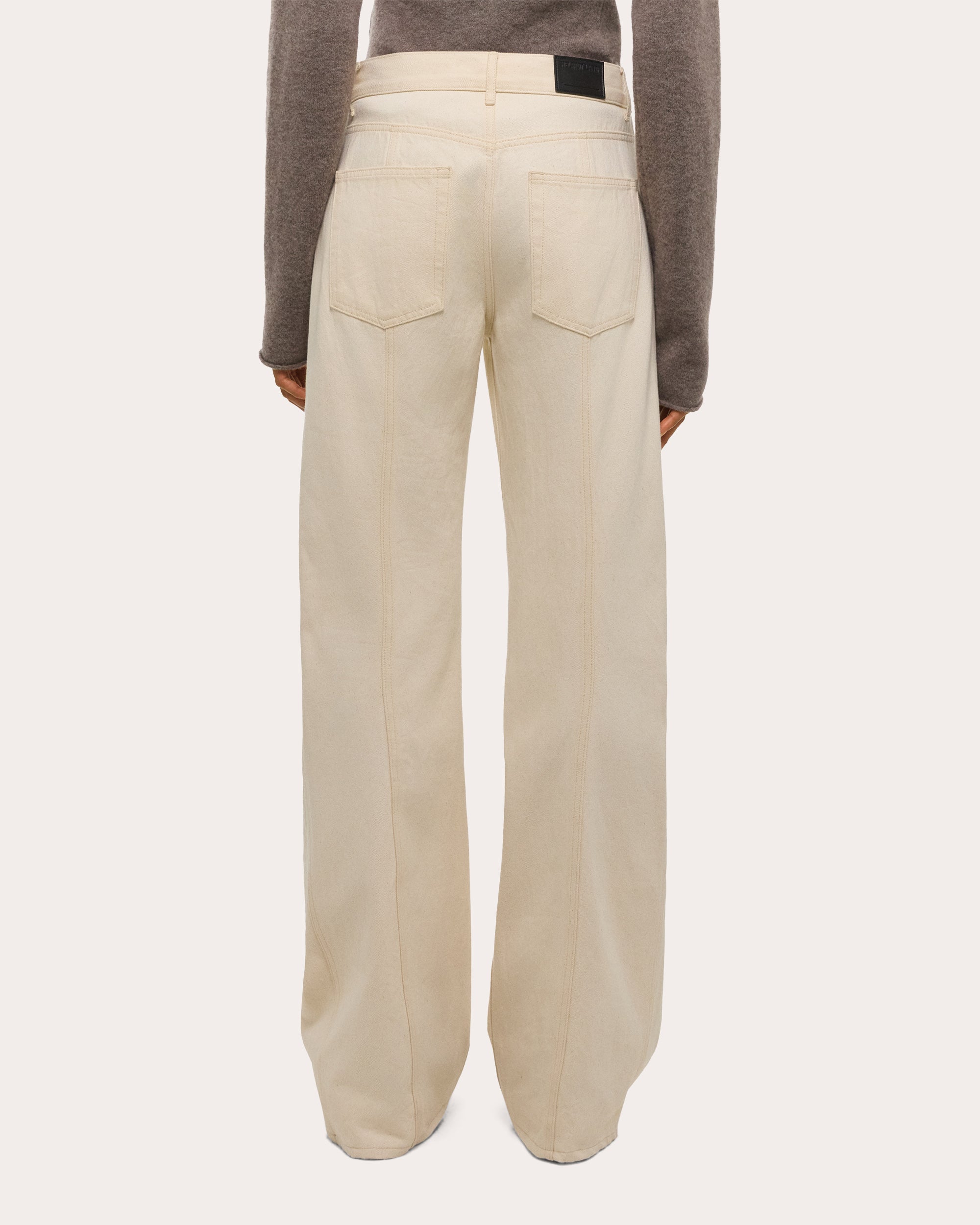 Curved Seam Straight-Leg Ski Jeans