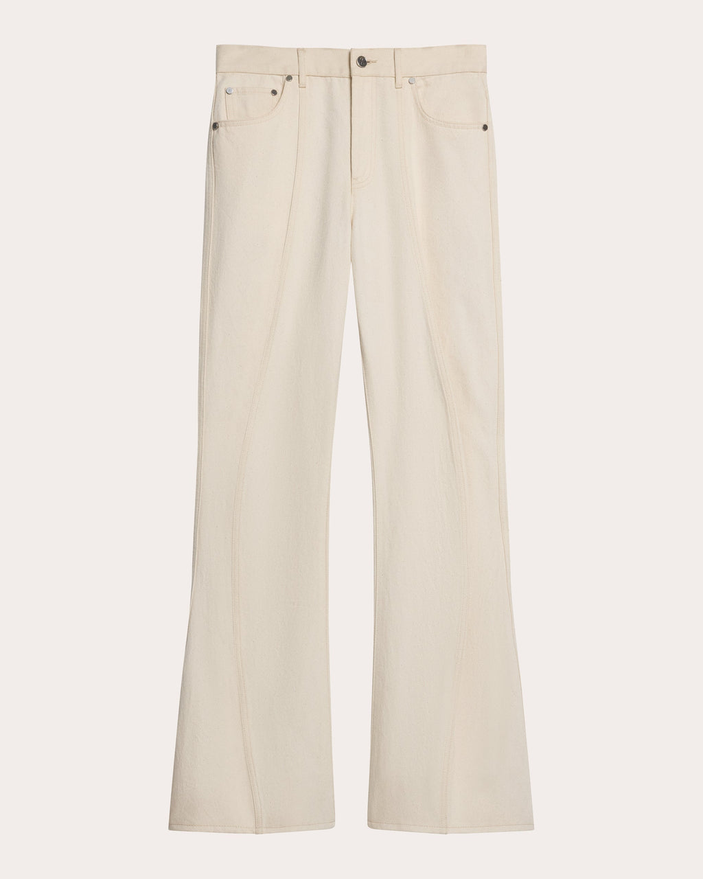 Curved Seam Straight-Leg Ski Jeans