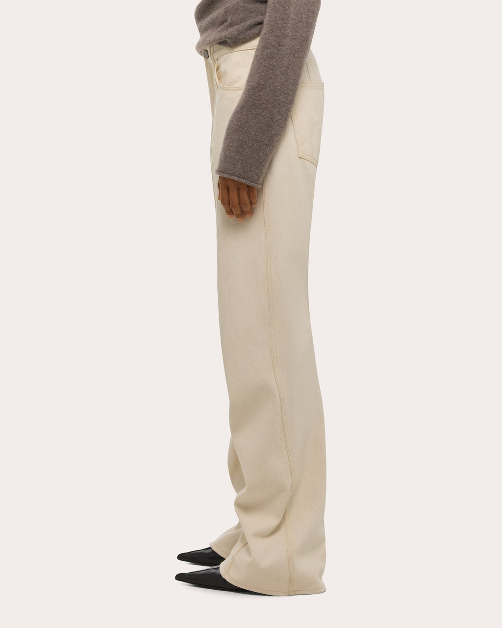 Curved Seam Straight-Leg Ski Jeans