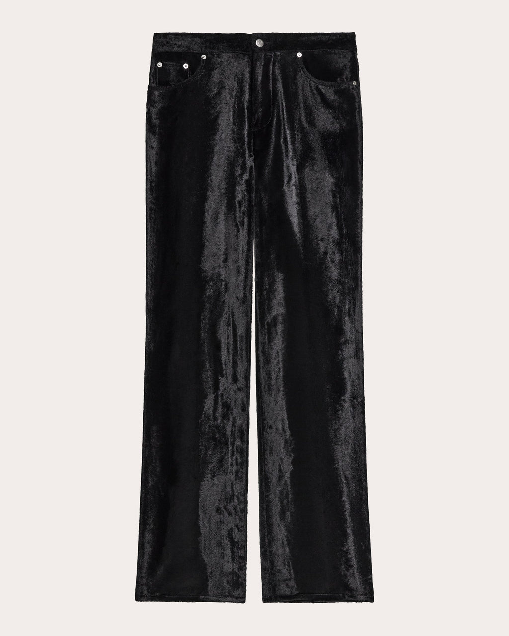 Faux Pony Hide Straight-Leg Pants