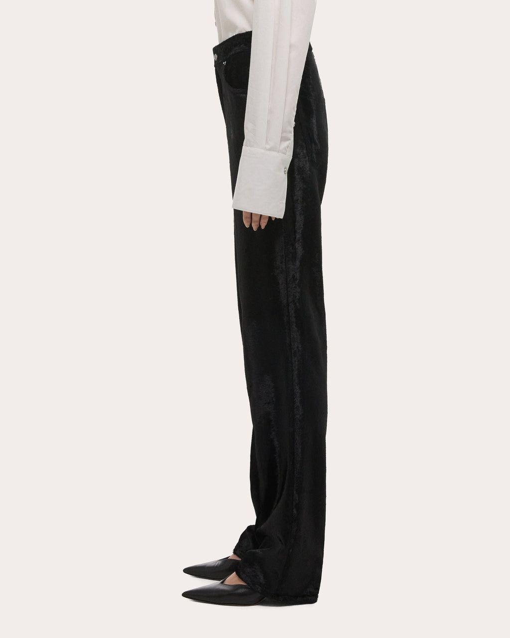 Faux Pony Hide Straight-Leg Pants