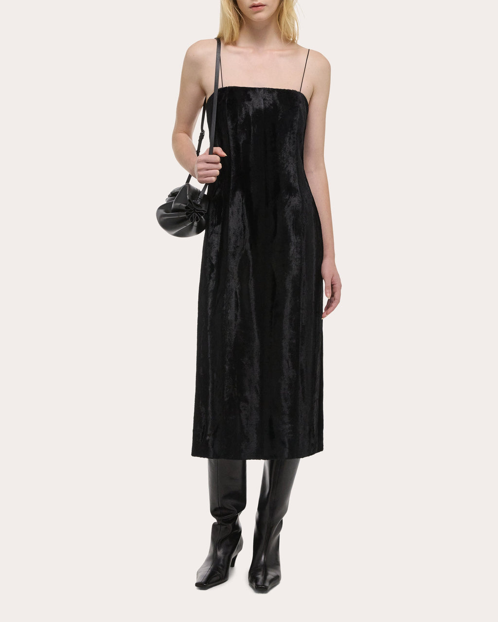 Faux Pony Hide Midi Dress