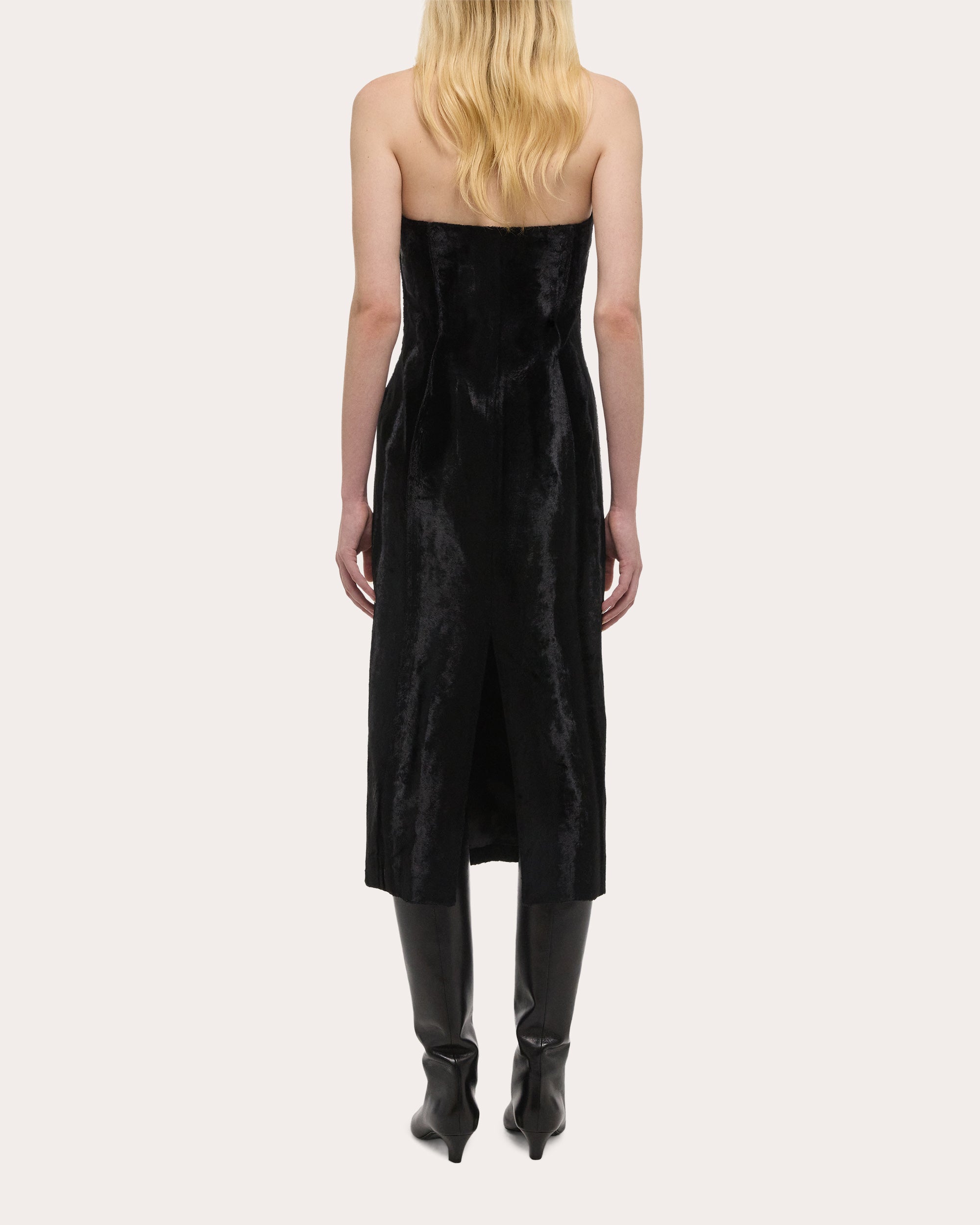 Faux Pony Hide Midi Dress