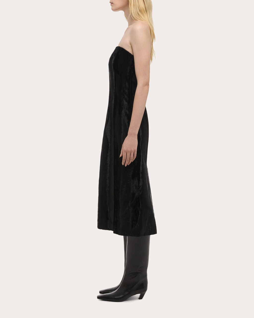 Faux Pony Hide Midi Dress