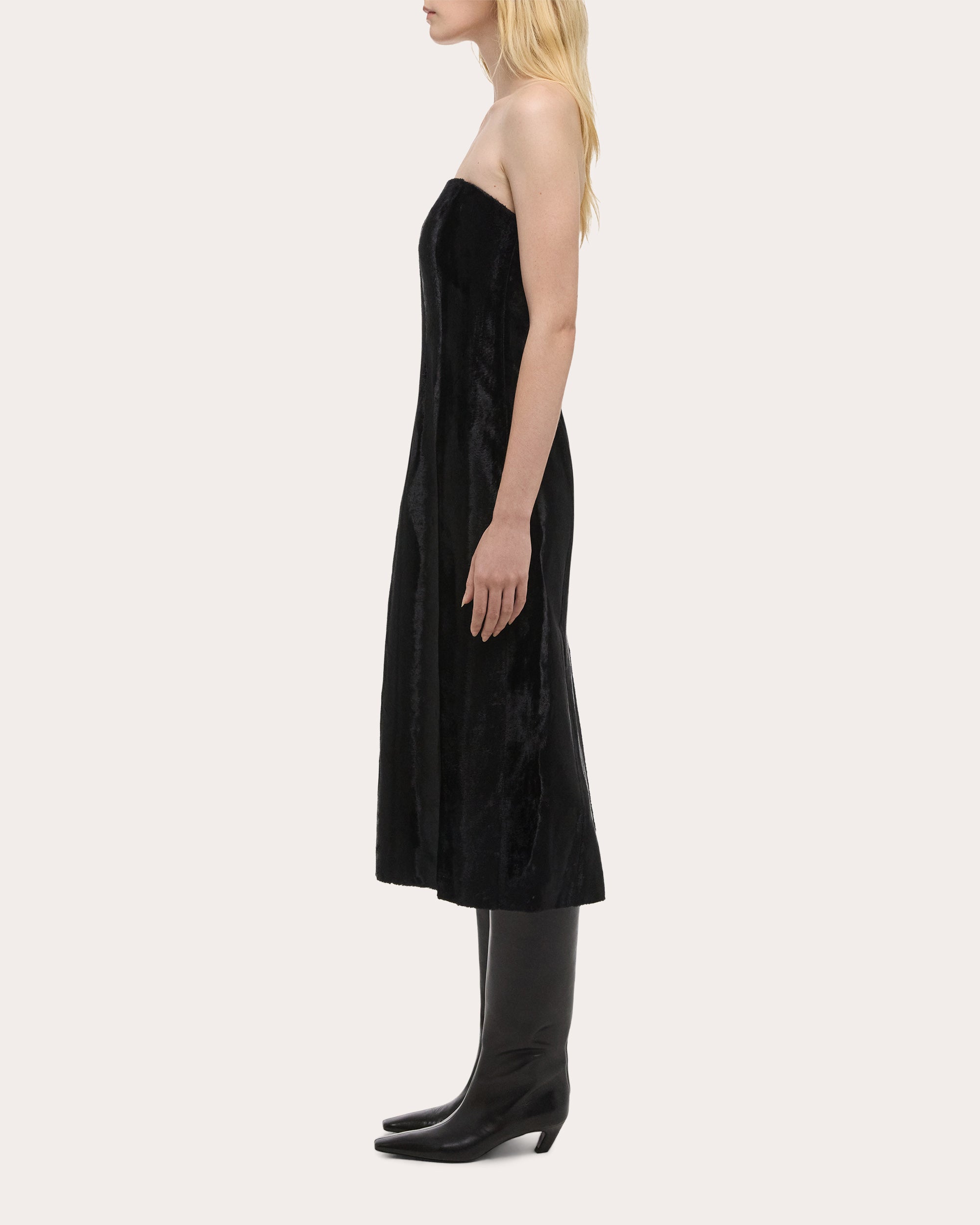 Faux Pony Hide Midi Dress
