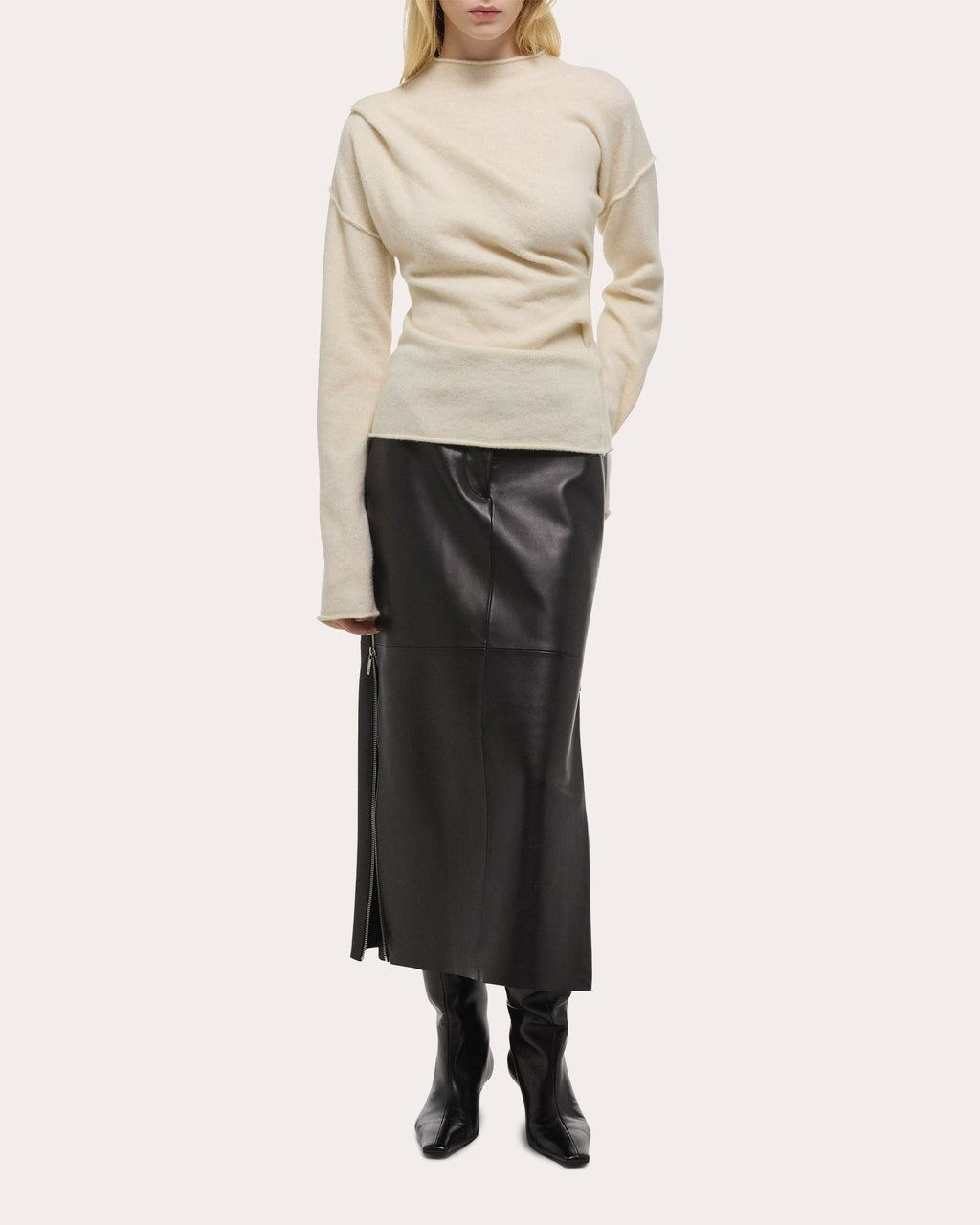 Plush Wool Cashmere Twisted Sweater