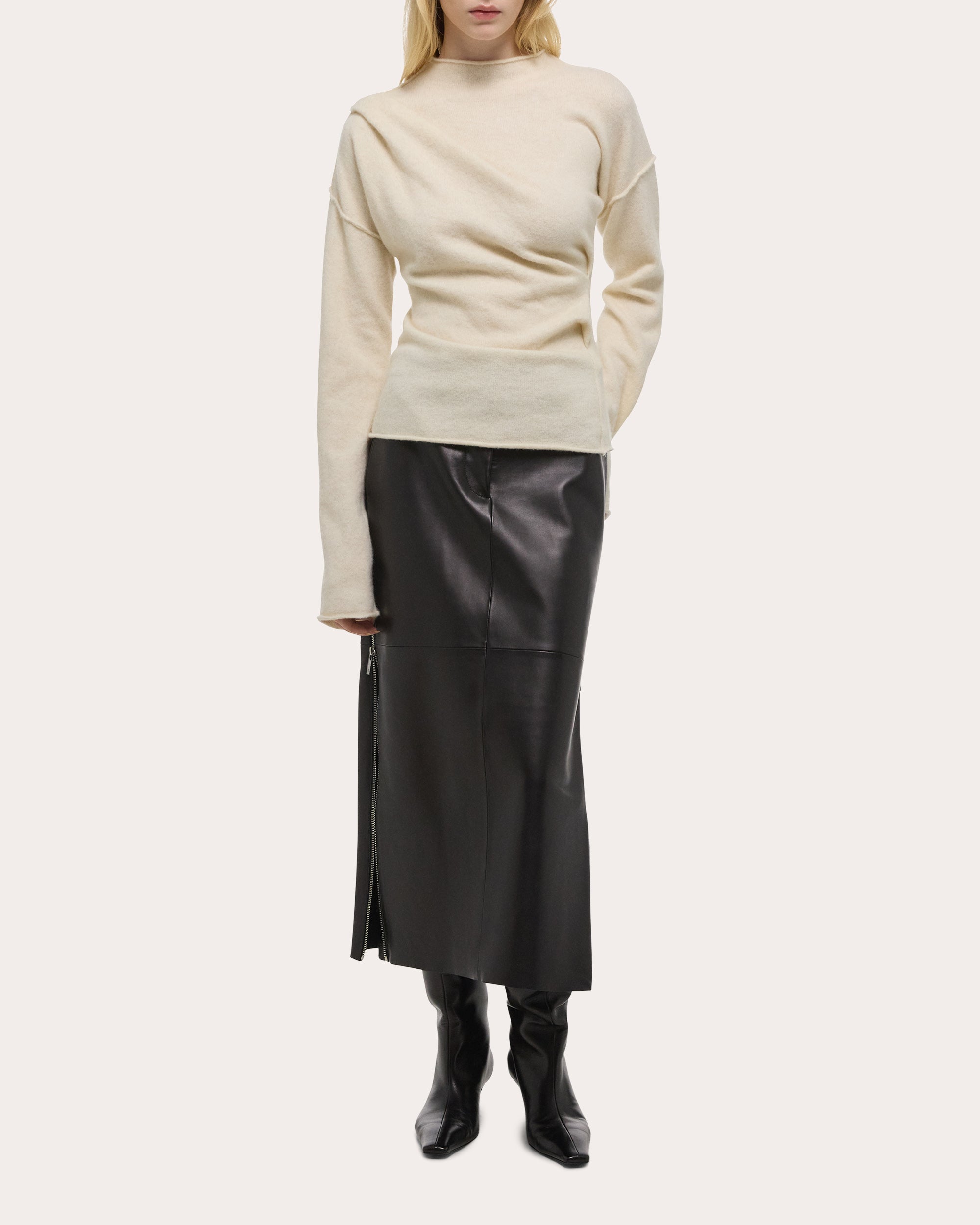 Plush Wool Cashmere Twisted Sweater