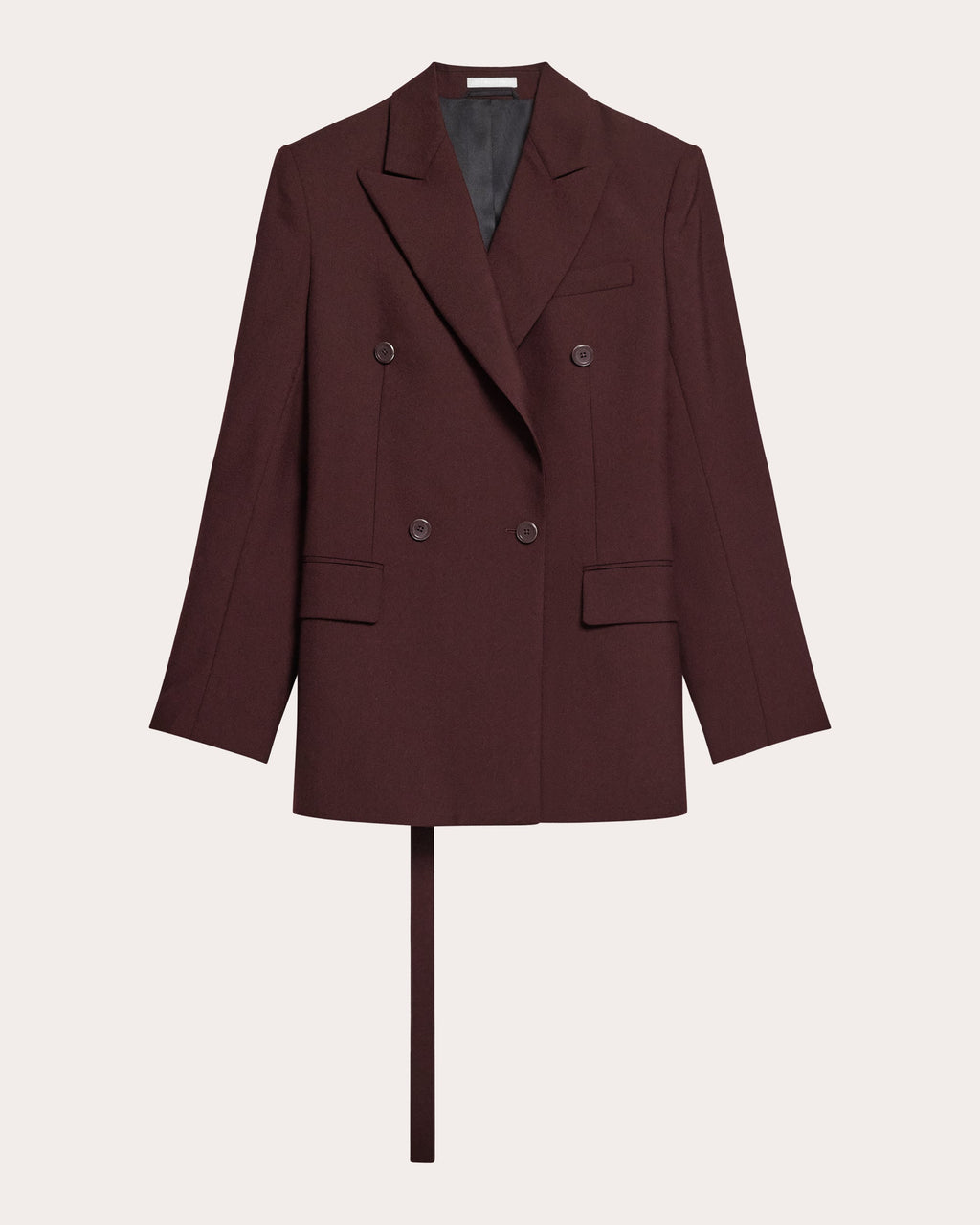 Wool Belted Double-Breasted Blazer