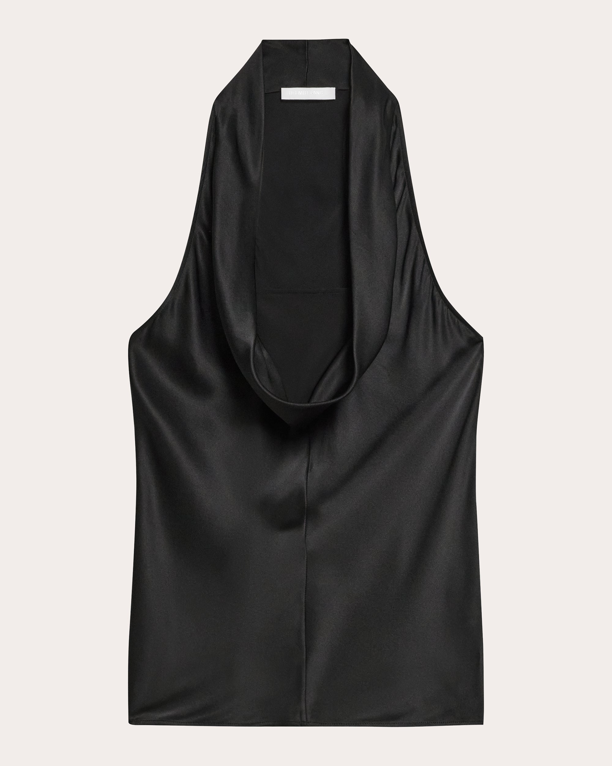 Silk Bias-Cut Cowl Neck Top