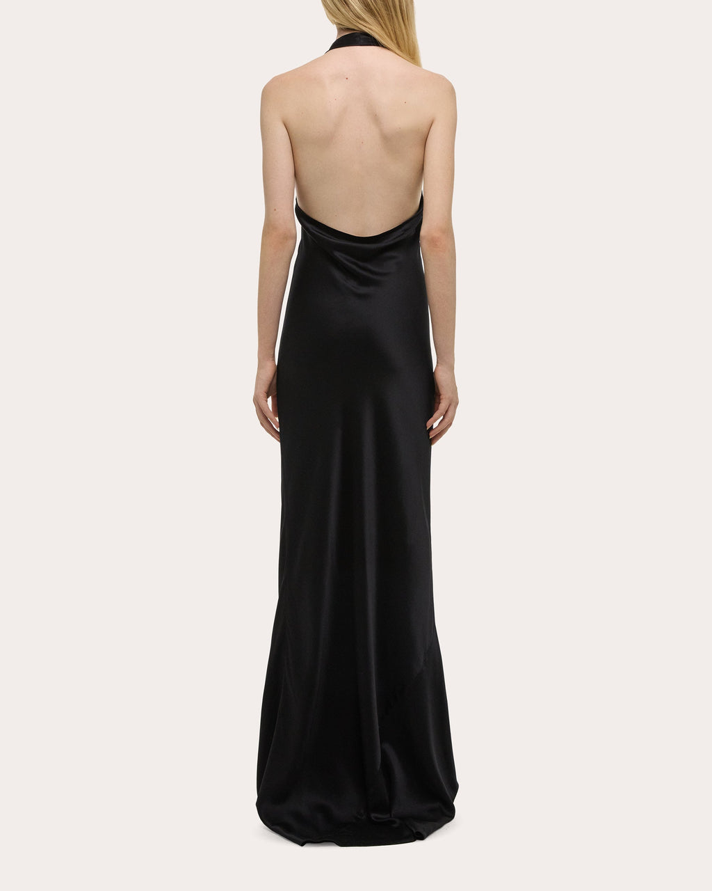 Silk Bias-Cut Cowl Neck Maxi Dress