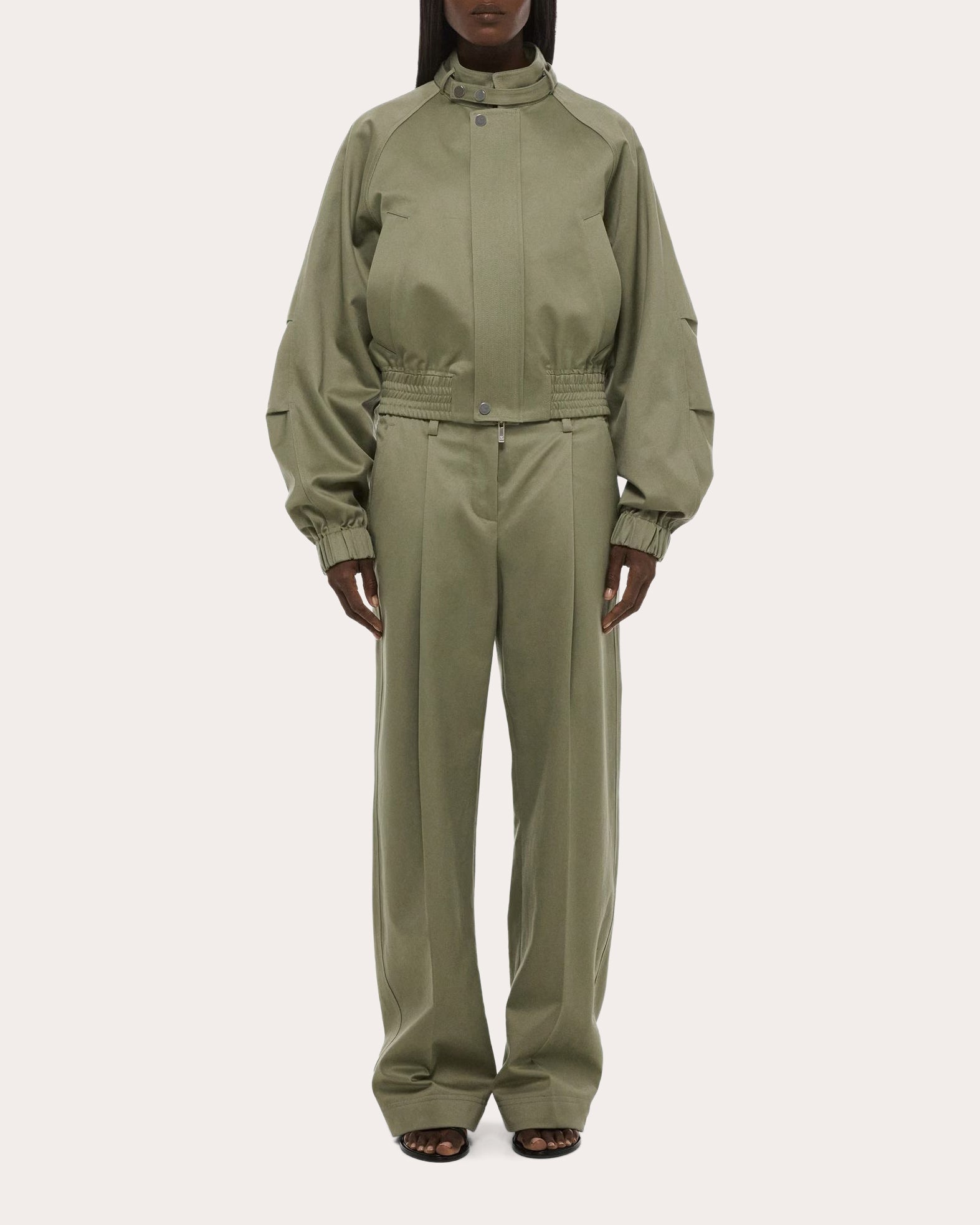 Cotton Chino Twill Bomber Jacket