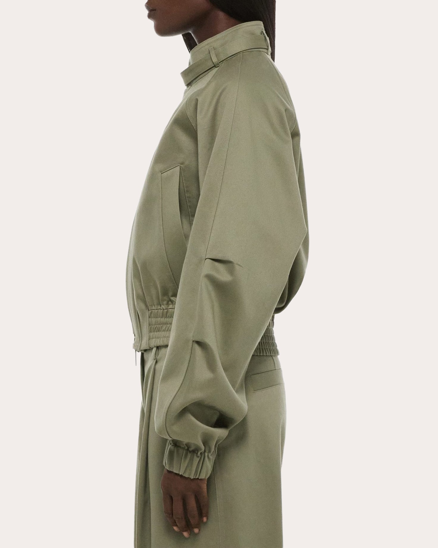 Cotton Chino Twill Bomber Jacket