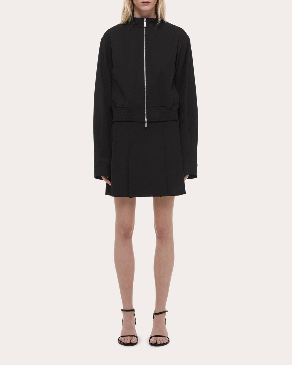 Wool Gabardine Wardrobe Bomber Jacket