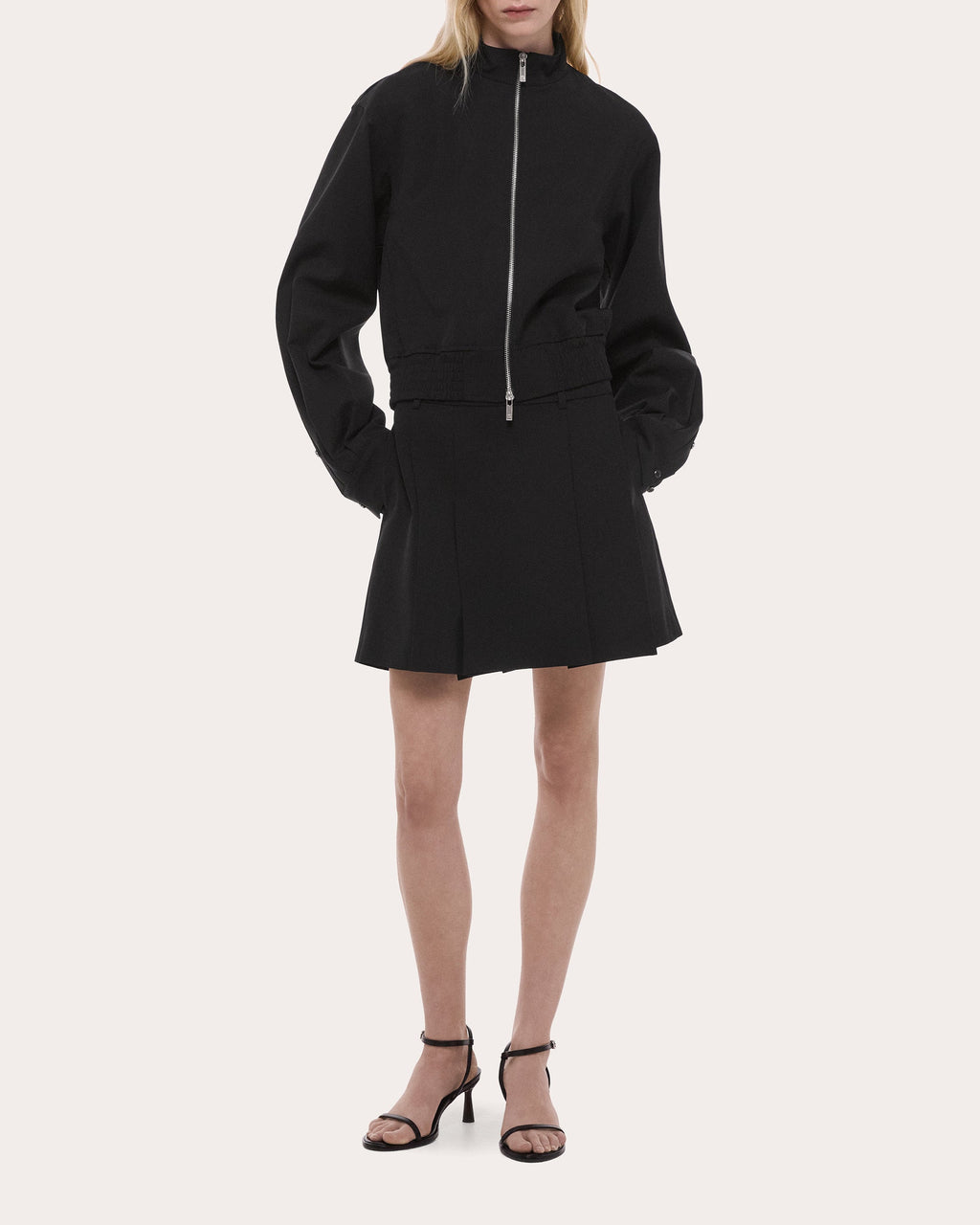 Wool Gabardine Wardrobe Bomber Jacket