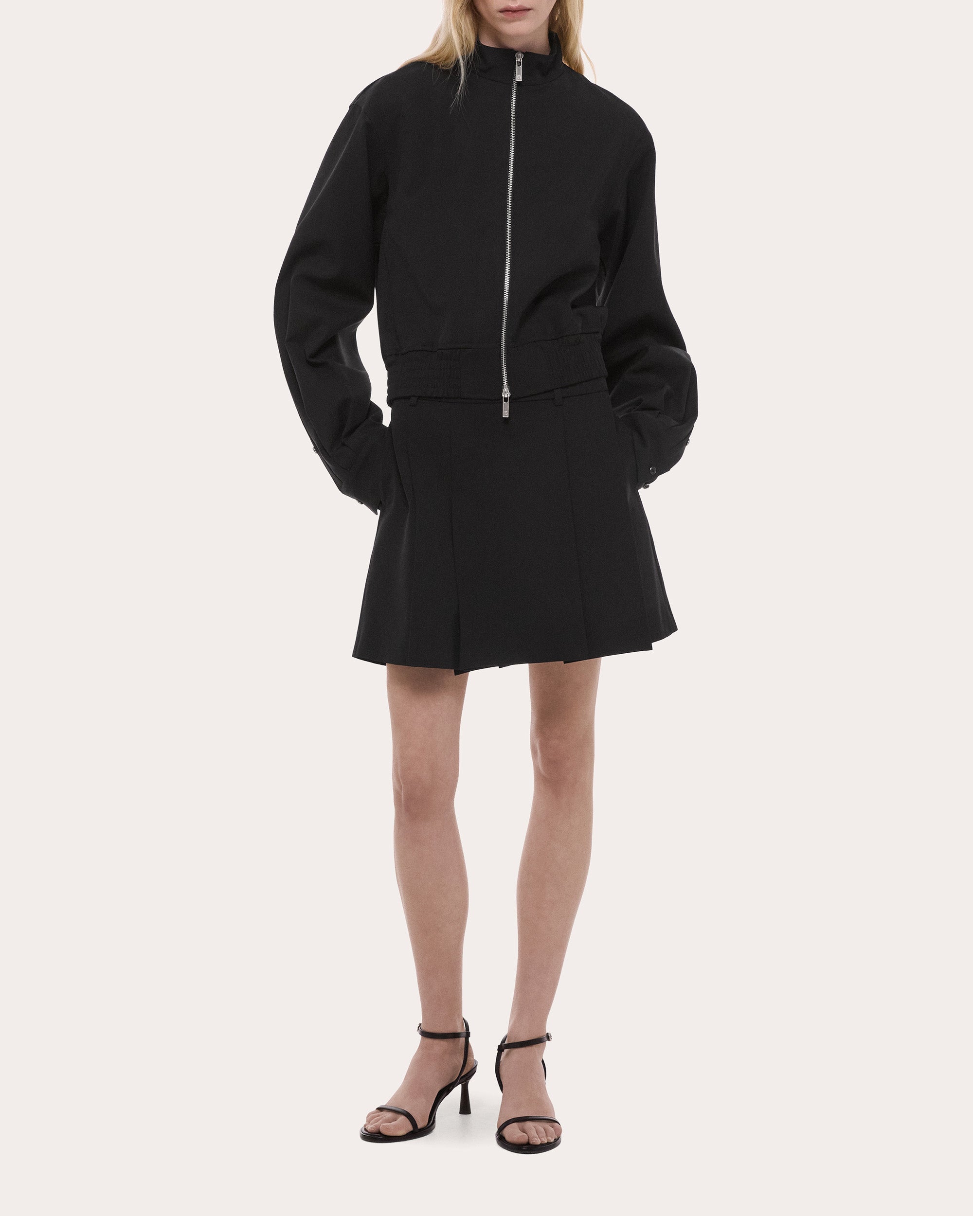 Wool Gabardine Wardrobe Bomber Jacket