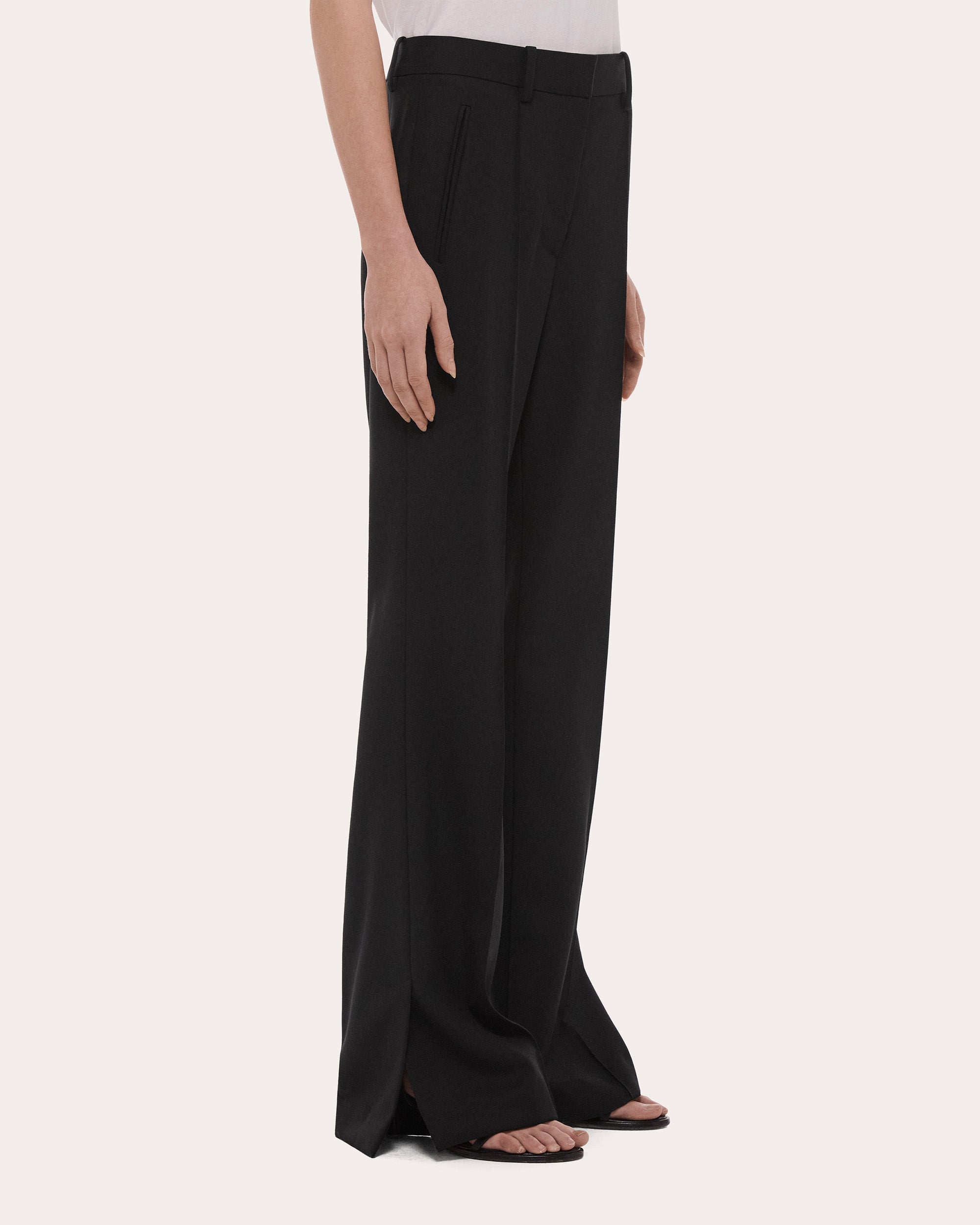 Wool Gabardine Vented Wardrobe Trousers