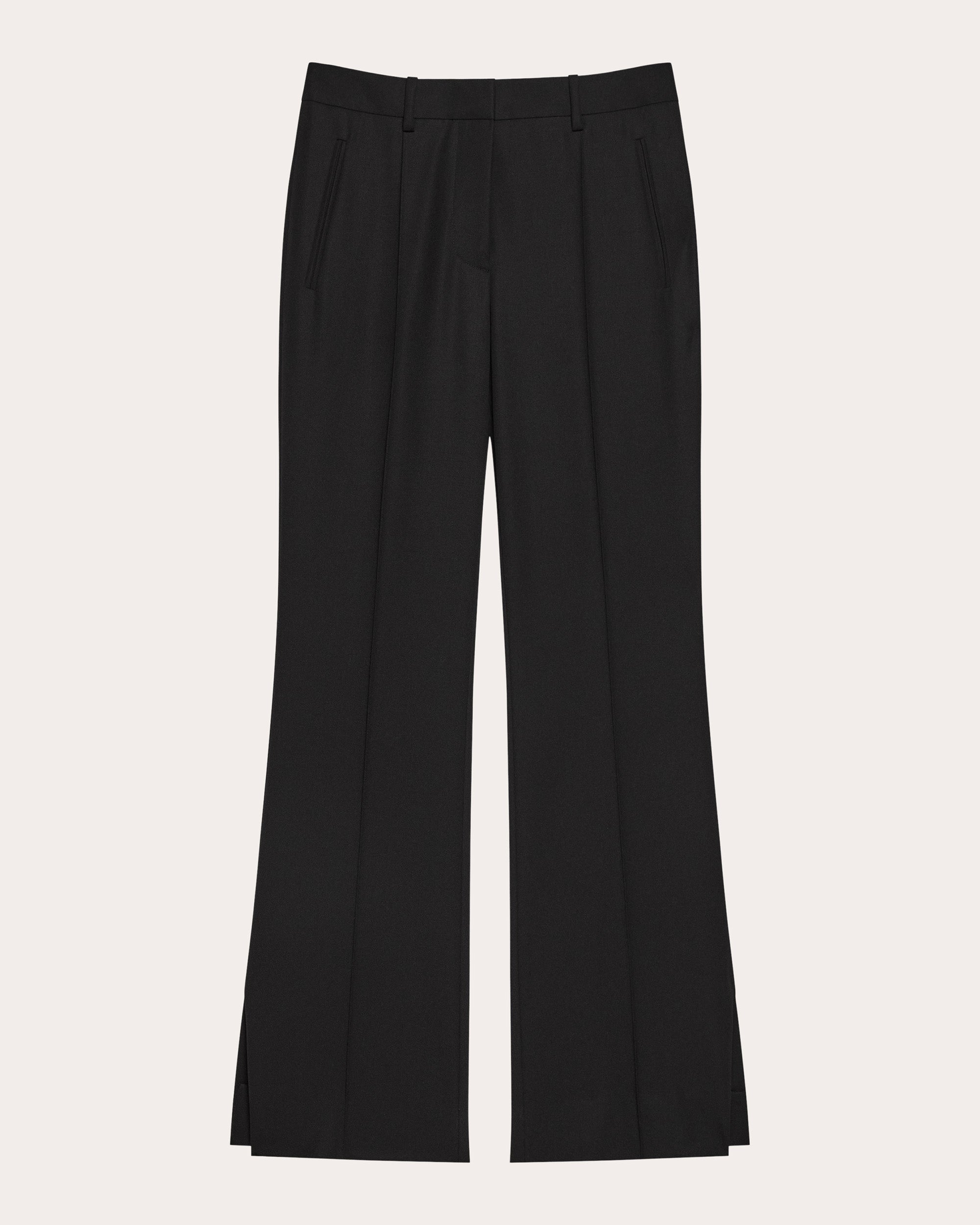 Wool Gabardine Vented Wardrobe Trousers