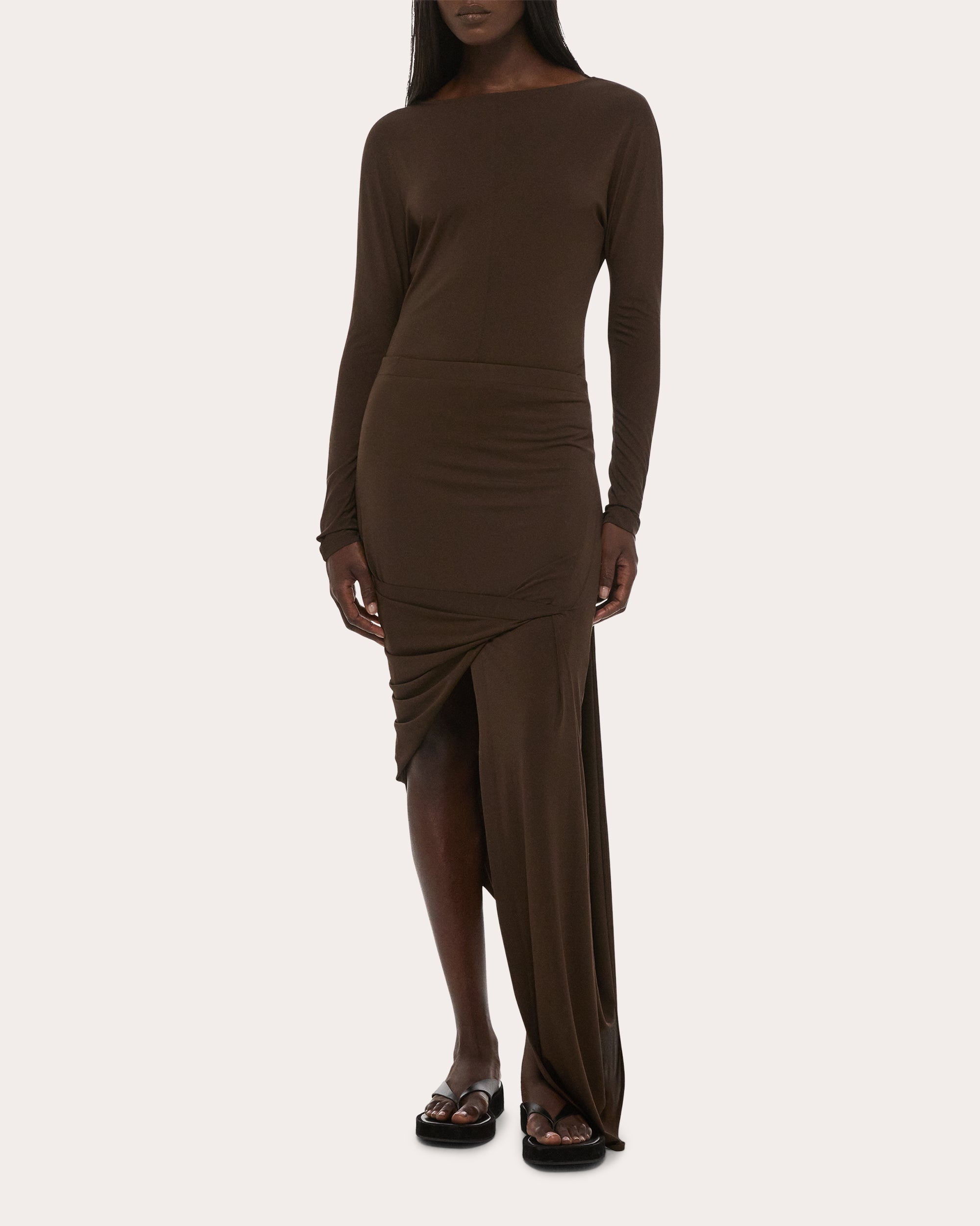 Jersey Twisted Drape Skirt