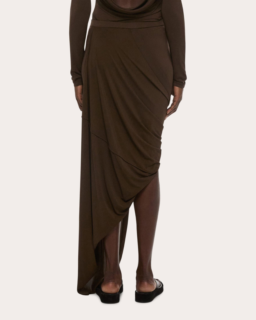 Jersey Twisted Drape Skirt